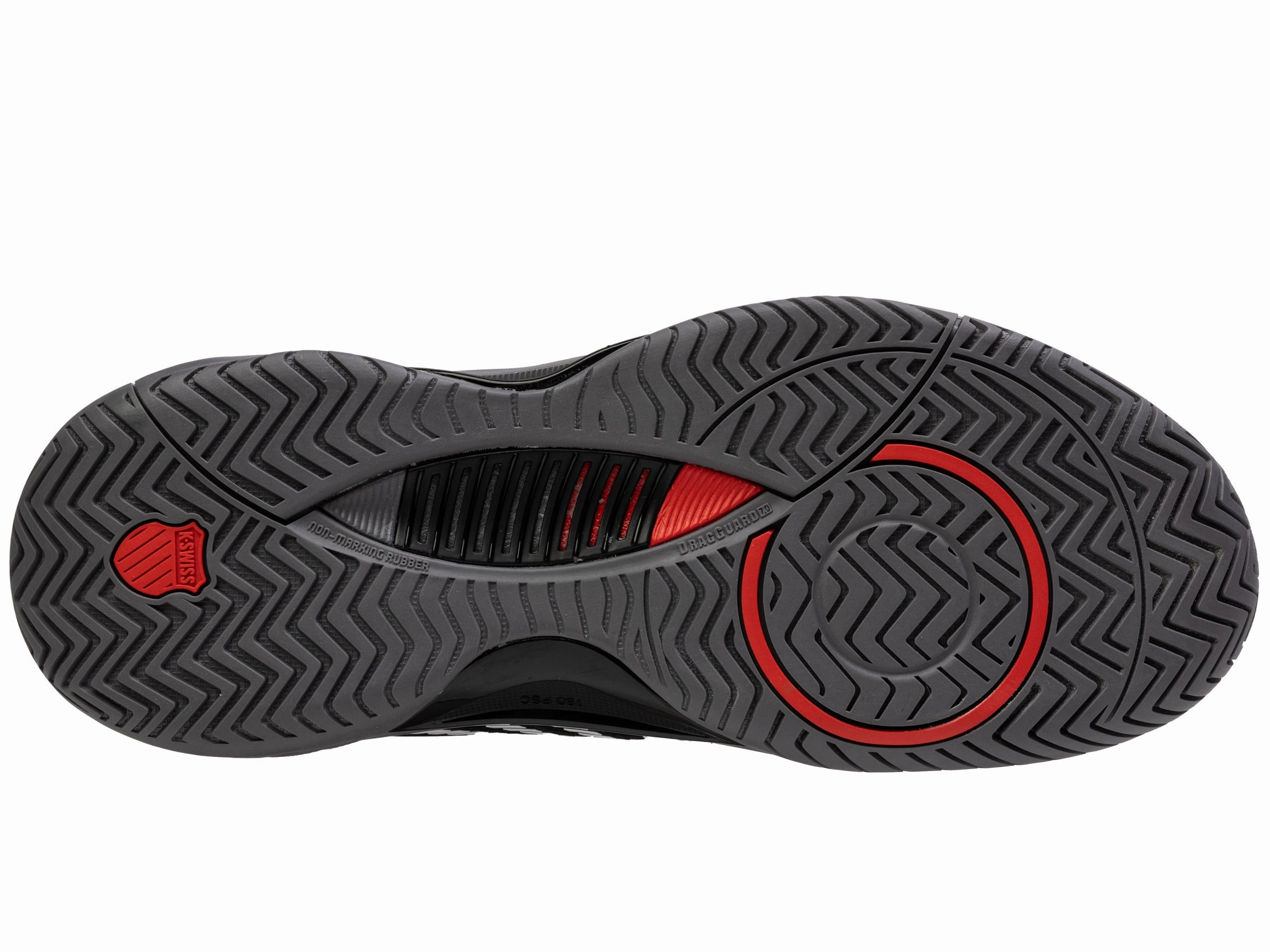 09071-038-M | HYPERCOURT SUPREME 2 | BLACK/STEEL GRAY/FIREY RED