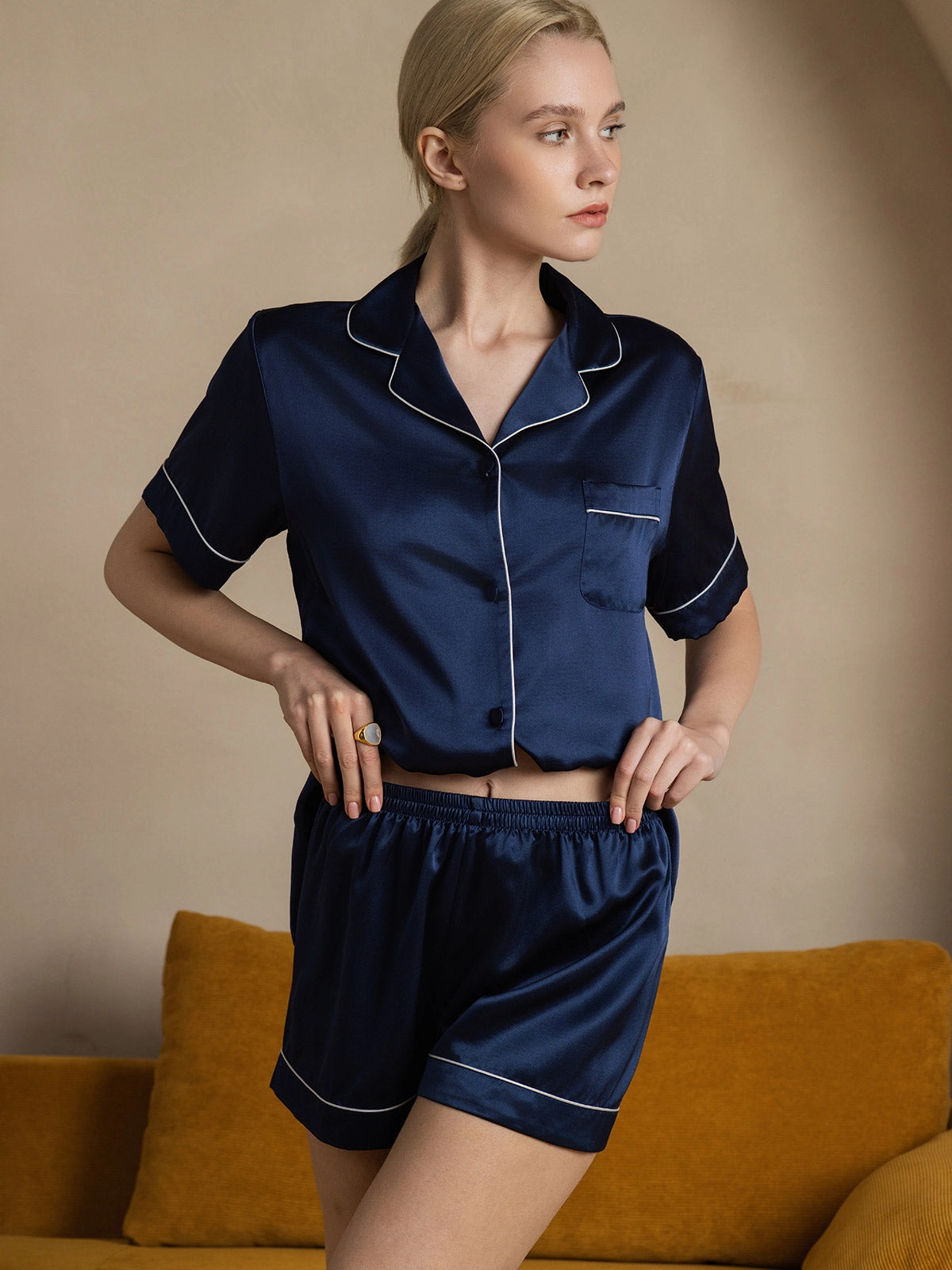 22Momme Pure Silk Short Pajama Set