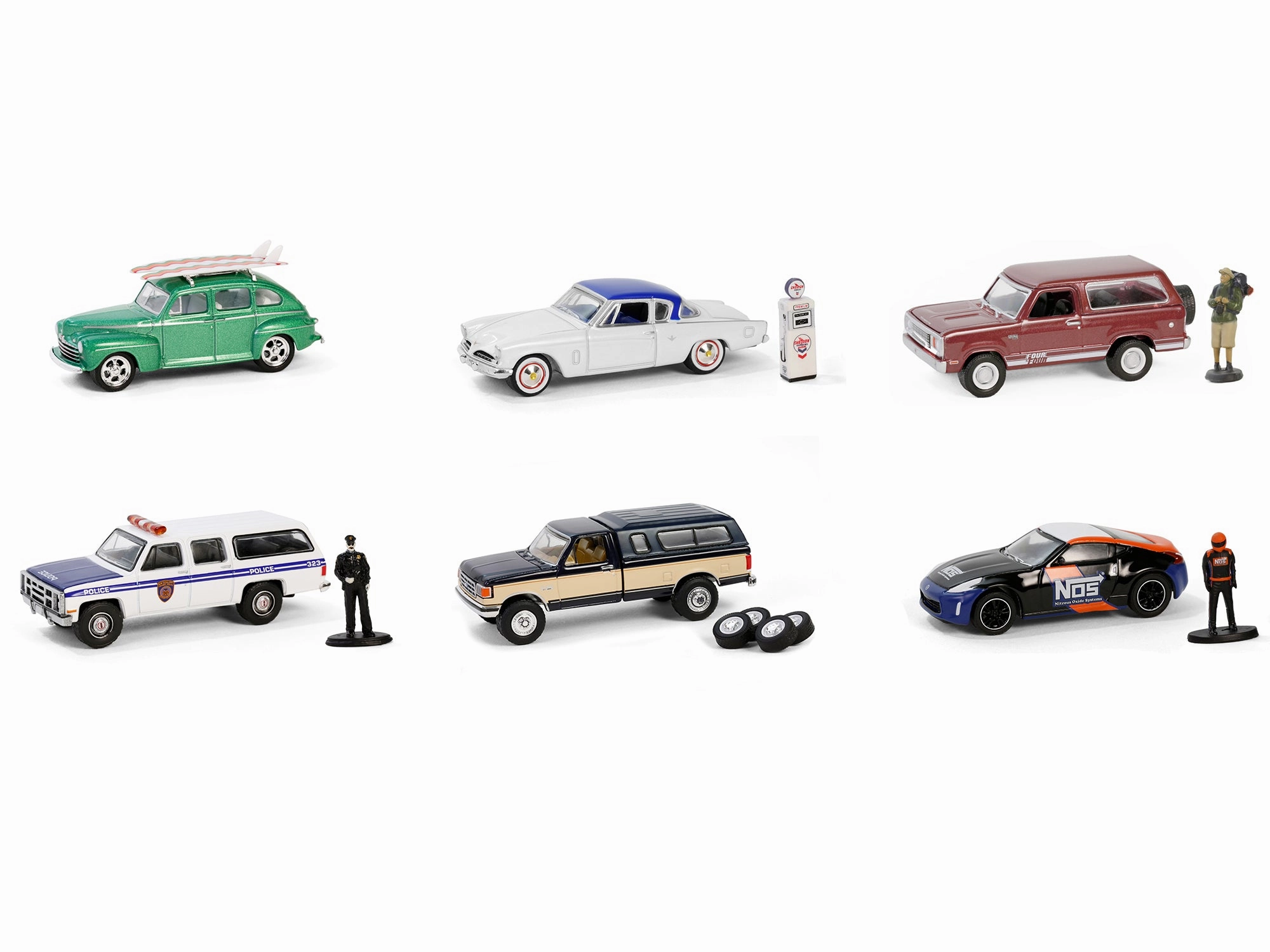 "The Hobby Shop" Set of 6 pieces Series 16 1/64 Diecast Model Cars by Greenlight