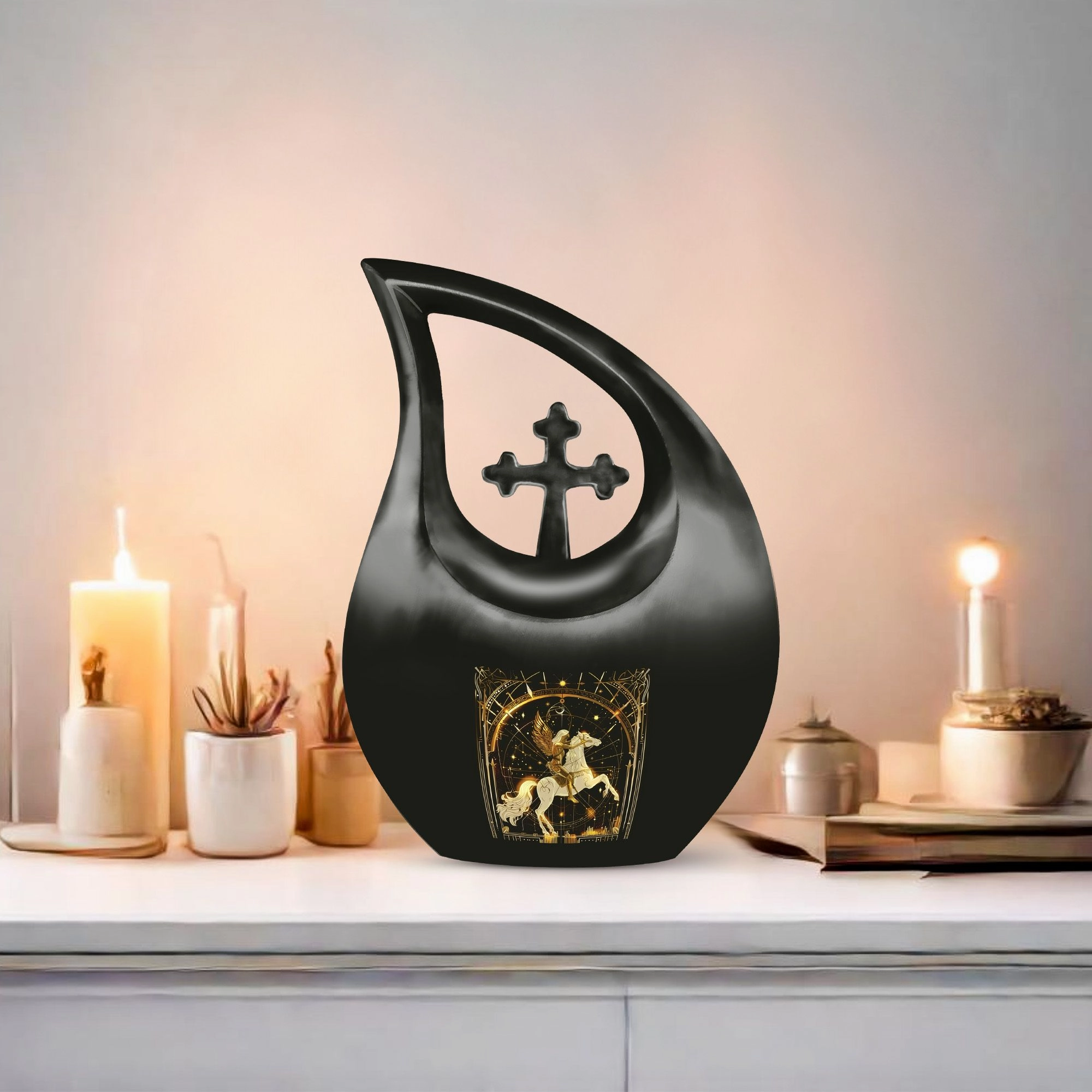 Affordable Cremation Zodiac Urn Rememorial Symbol of Eternal