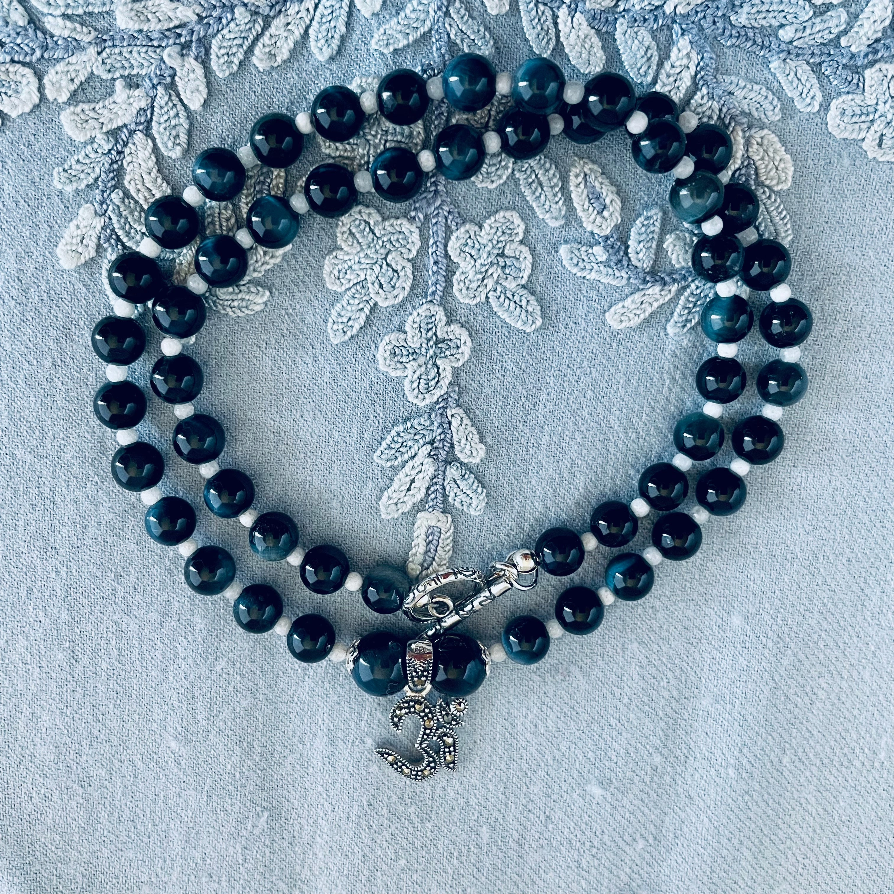 Anika Blue Tiger's Eye Necklace