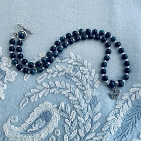 Anika Blue Tiger's Eye Necklace
