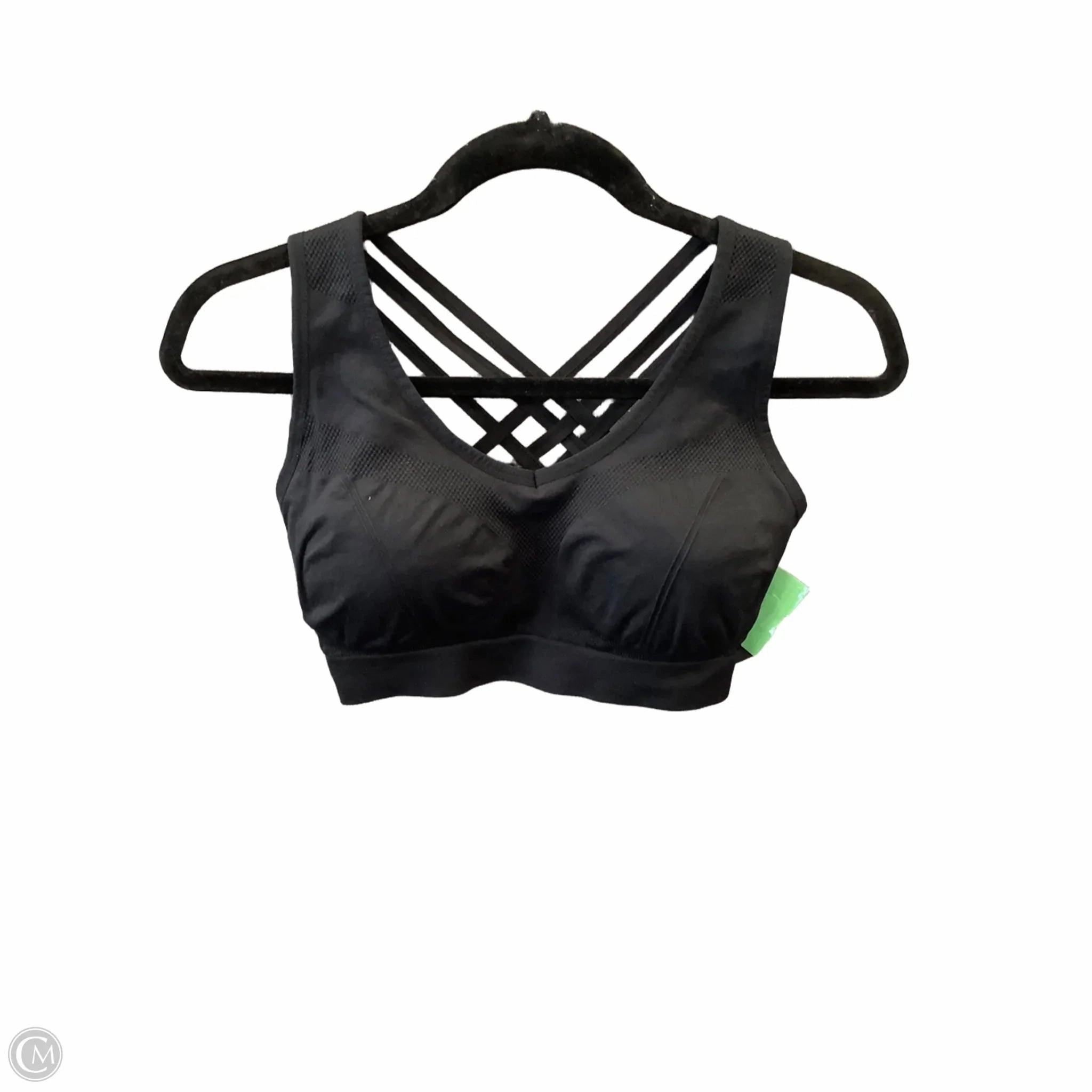 Athletic Bra By Clothes Mentor In Black, Size: L