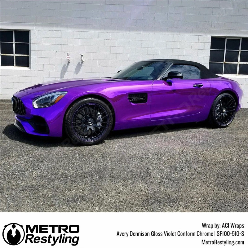 Avery Dennison SF100 Gloss Violet Conform Chrome Vinyl Wrap | SF100-510-S