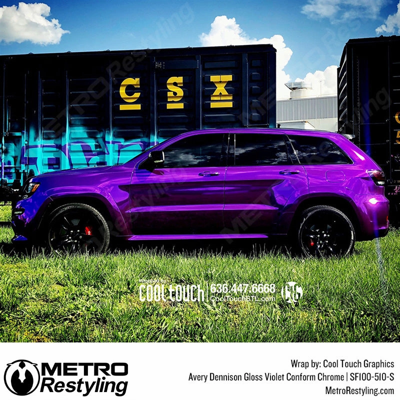 Avery Dennison SF100 Gloss Violet Conform Chrome Vinyl Wrap | SF100-510-S