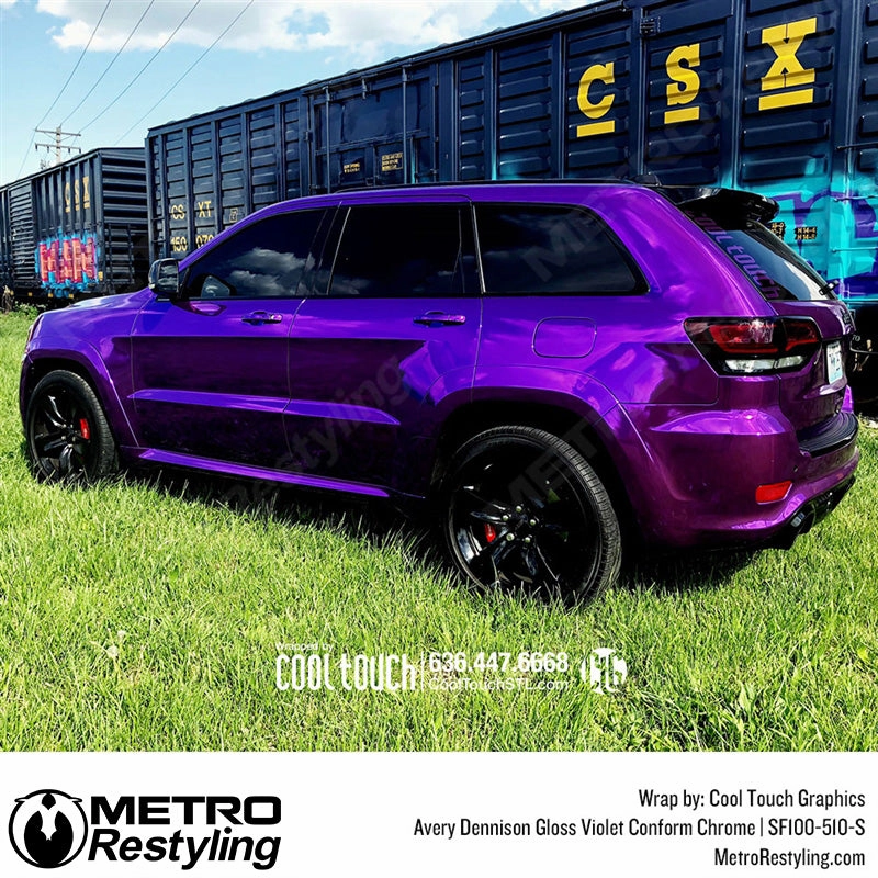 Avery Dennison SF100 Gloss Violet Conform Chrome Vinyl Wrap | SF100-510-S