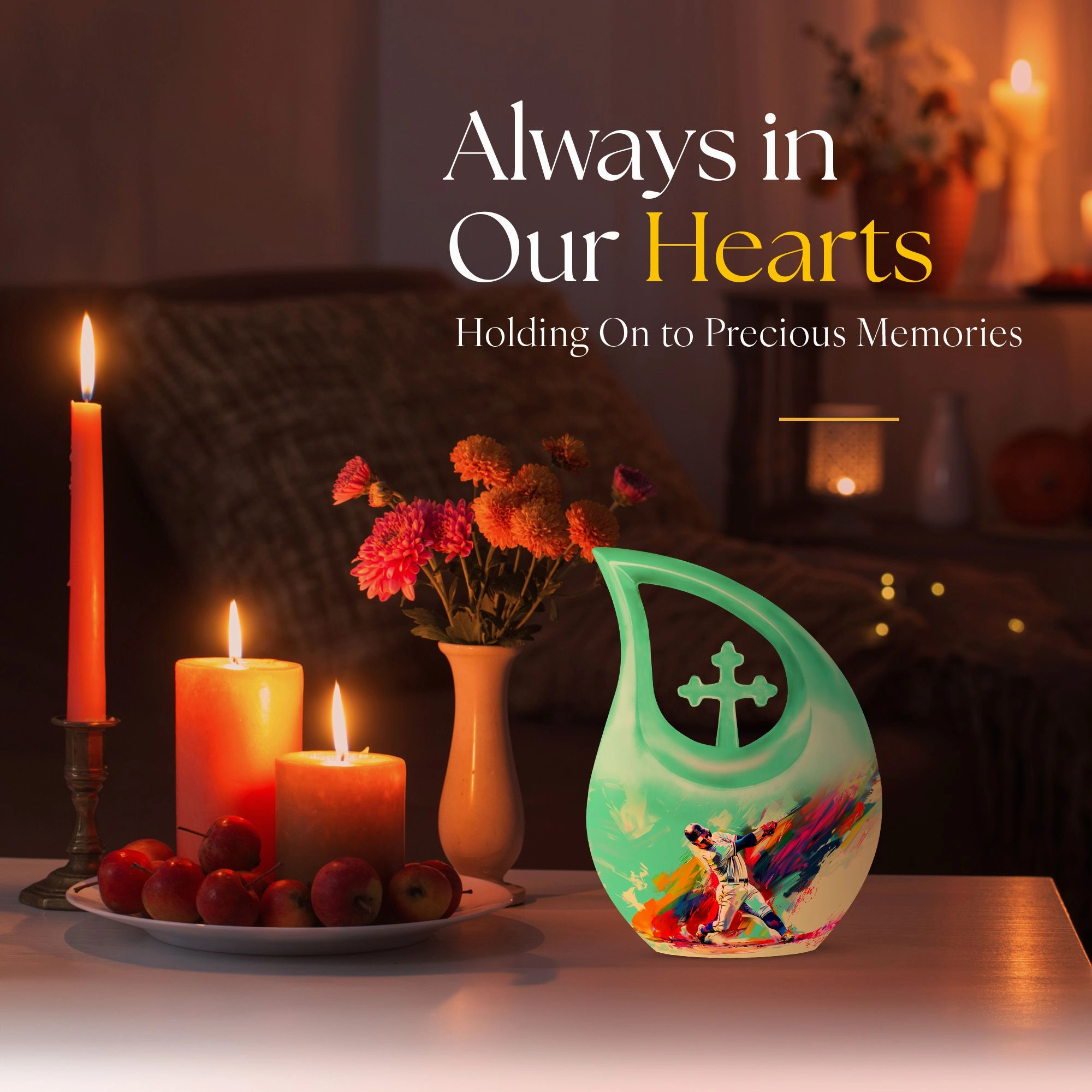 Batter's Remembrance - Baseball Urn & Memorial Keepsake