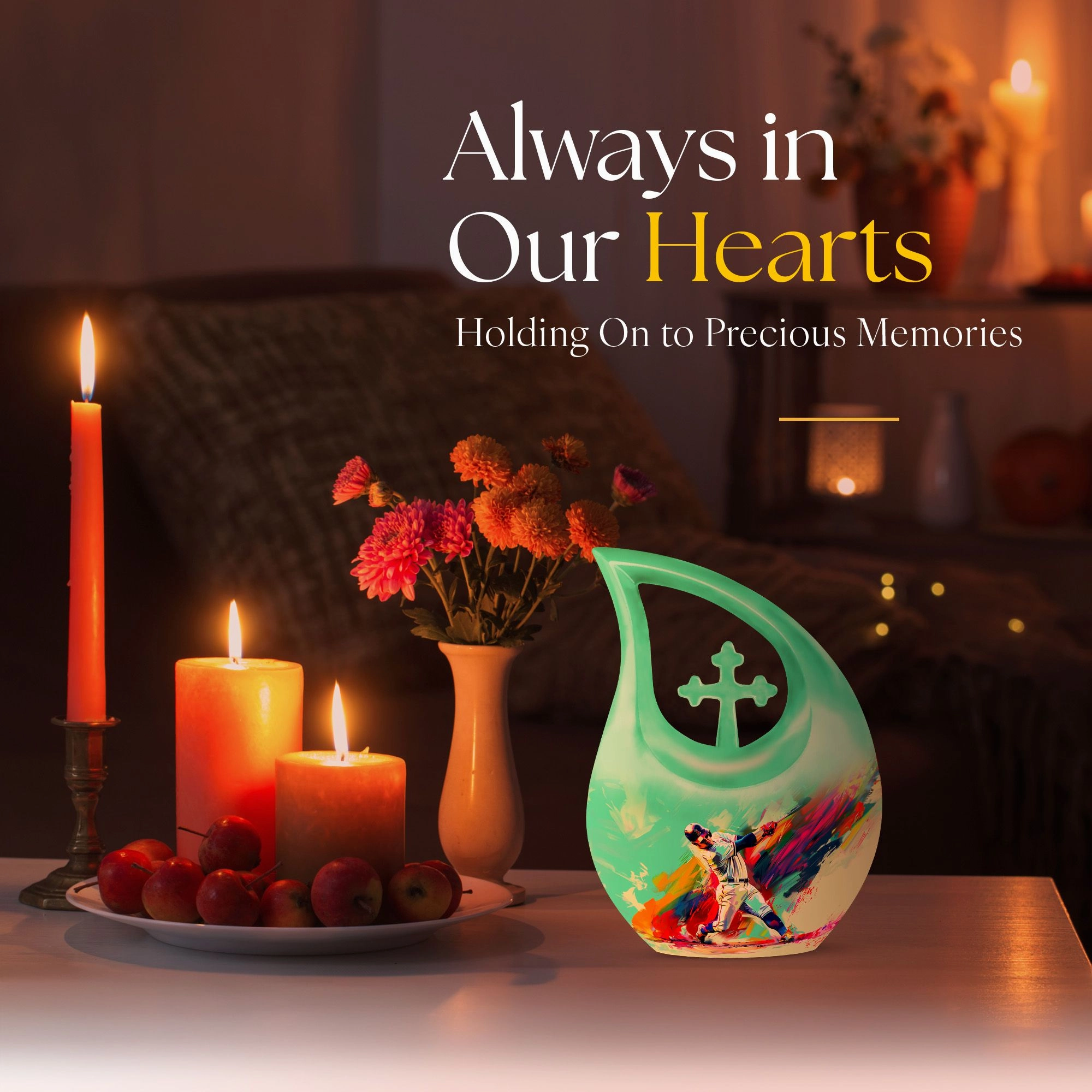 Batter's Remembrance - Baseball Urn & Memorial Keepsake