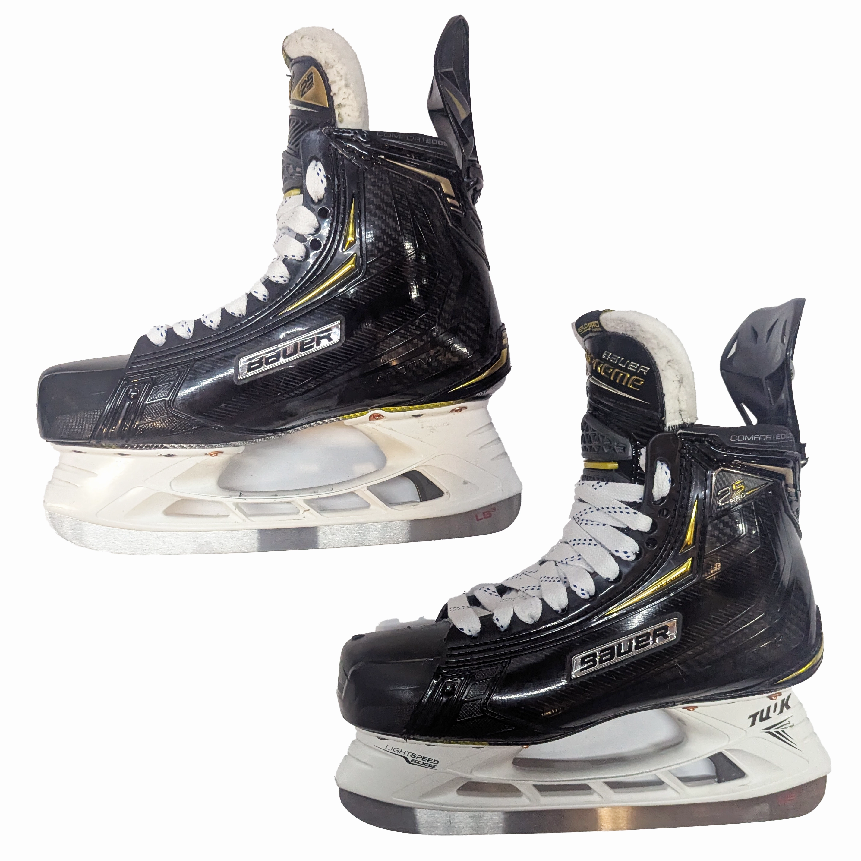 Bauer Supreme 2S Pro - NCAA Used Pro Stock Hockey Skates - Size 8