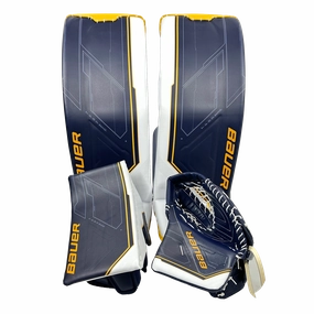 Bauer Supreme Mach - OHL Pro Stock Goalie Pads (Navy/White/Yellow)
