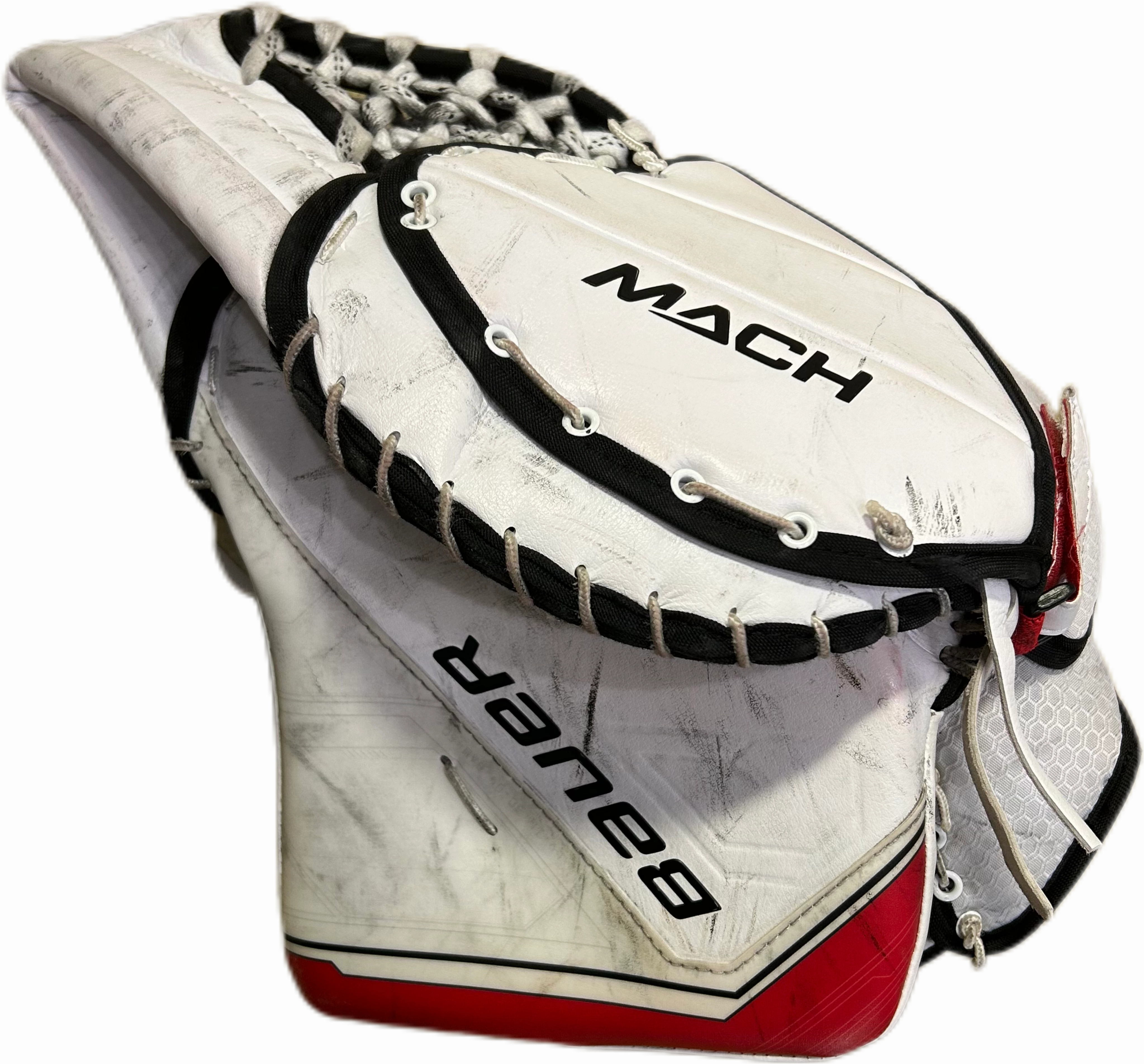 Bauer Supreme Mach - Used Pro Stock Full Set (White/Red/Black)