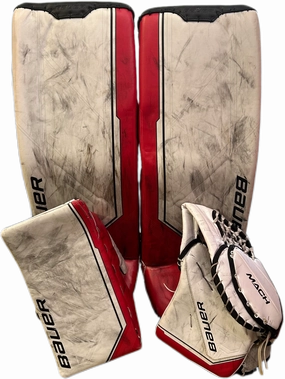 Bauer Supreme Mach - Used Pro Stock Full Set (White/Red/Black)