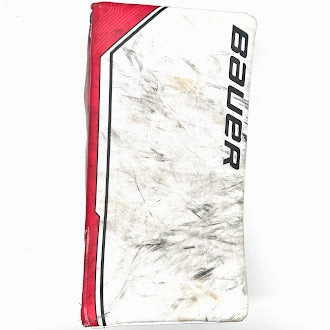 Bauer Supreme Mach - Used Pro Stock Goalie Blocker - (White/Red/Black)
