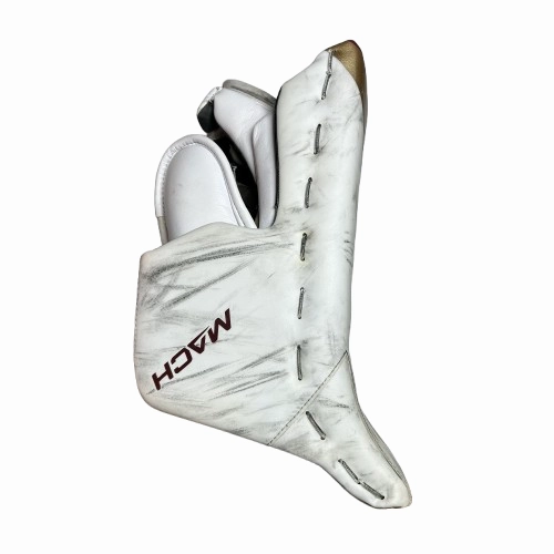 Bauer Supreme Mach - Used Pro Stock Goalie Blocker (White/Maroon/Gold)