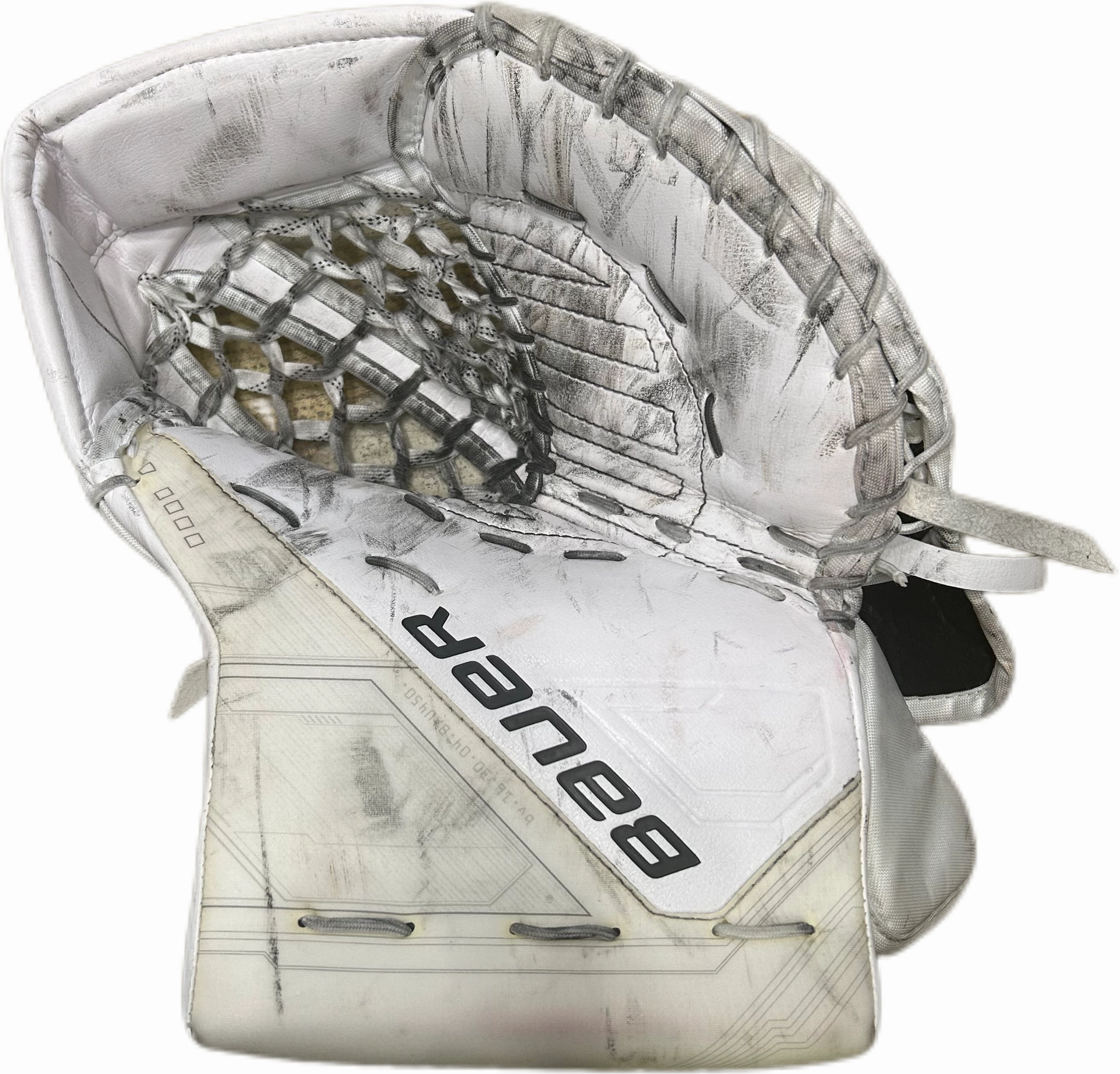 Bauer Supreme Mach - Used Pro Stock Goalie Glove (White) #2
