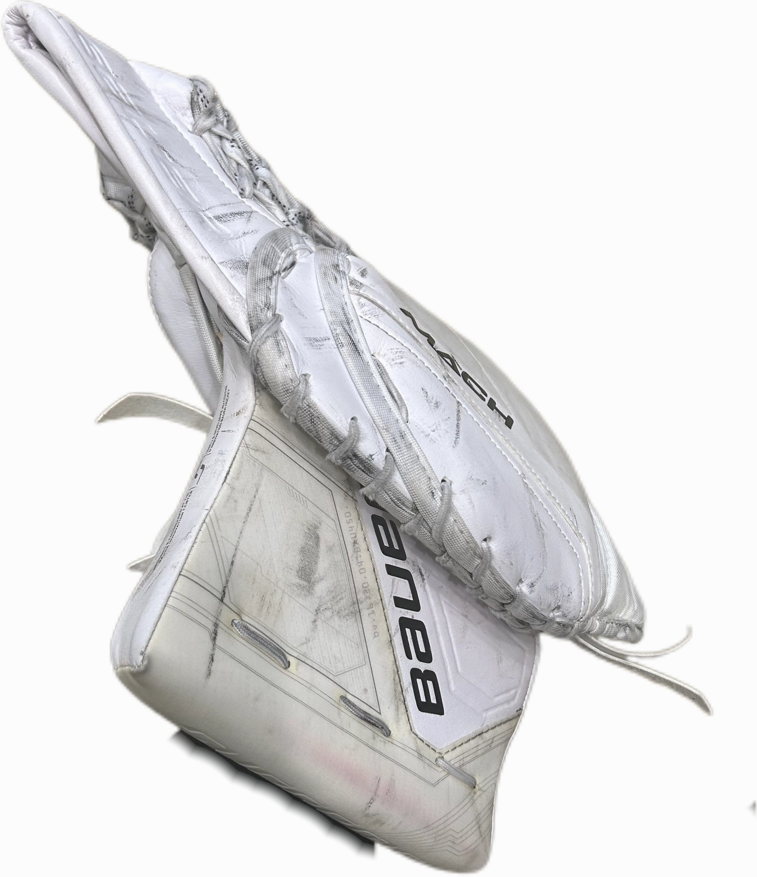 Bauer Supreme Mach - Used Pro Stock Goalie Glove (White) #2