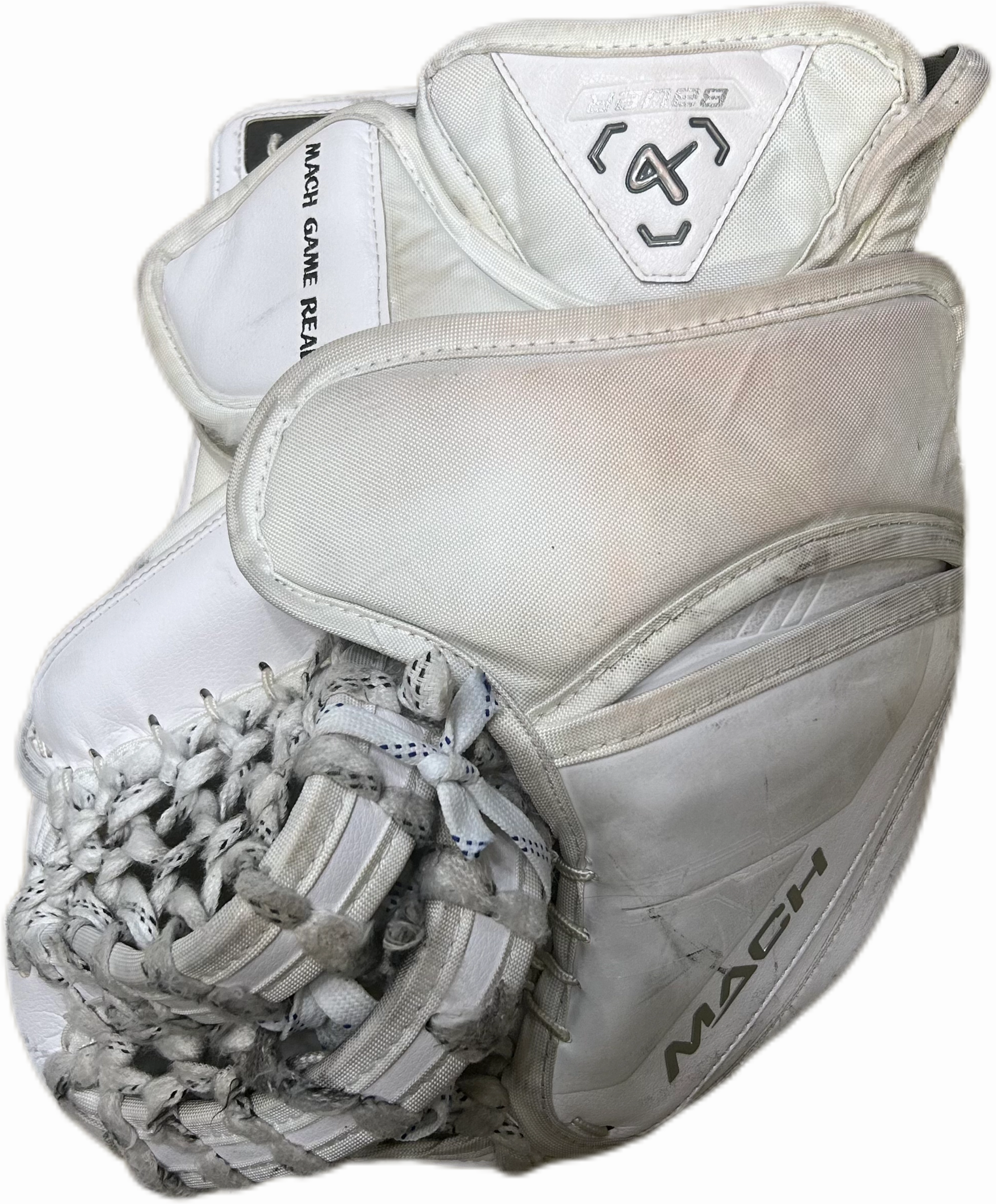 Bauer Supreme Mach - Used Pro Stock Goalie Glove (White) #3
