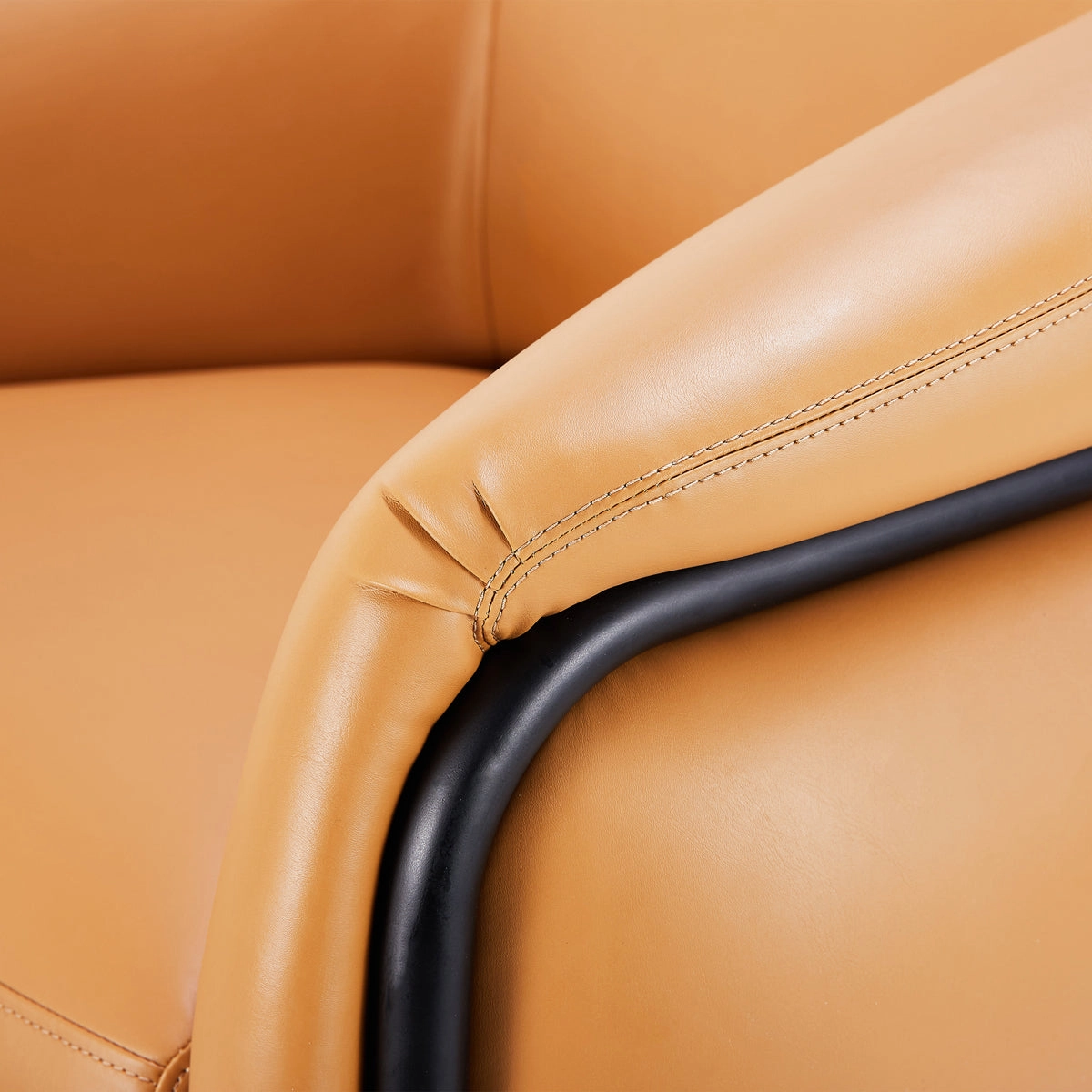 Belly Armchair - Tan PU Leather
