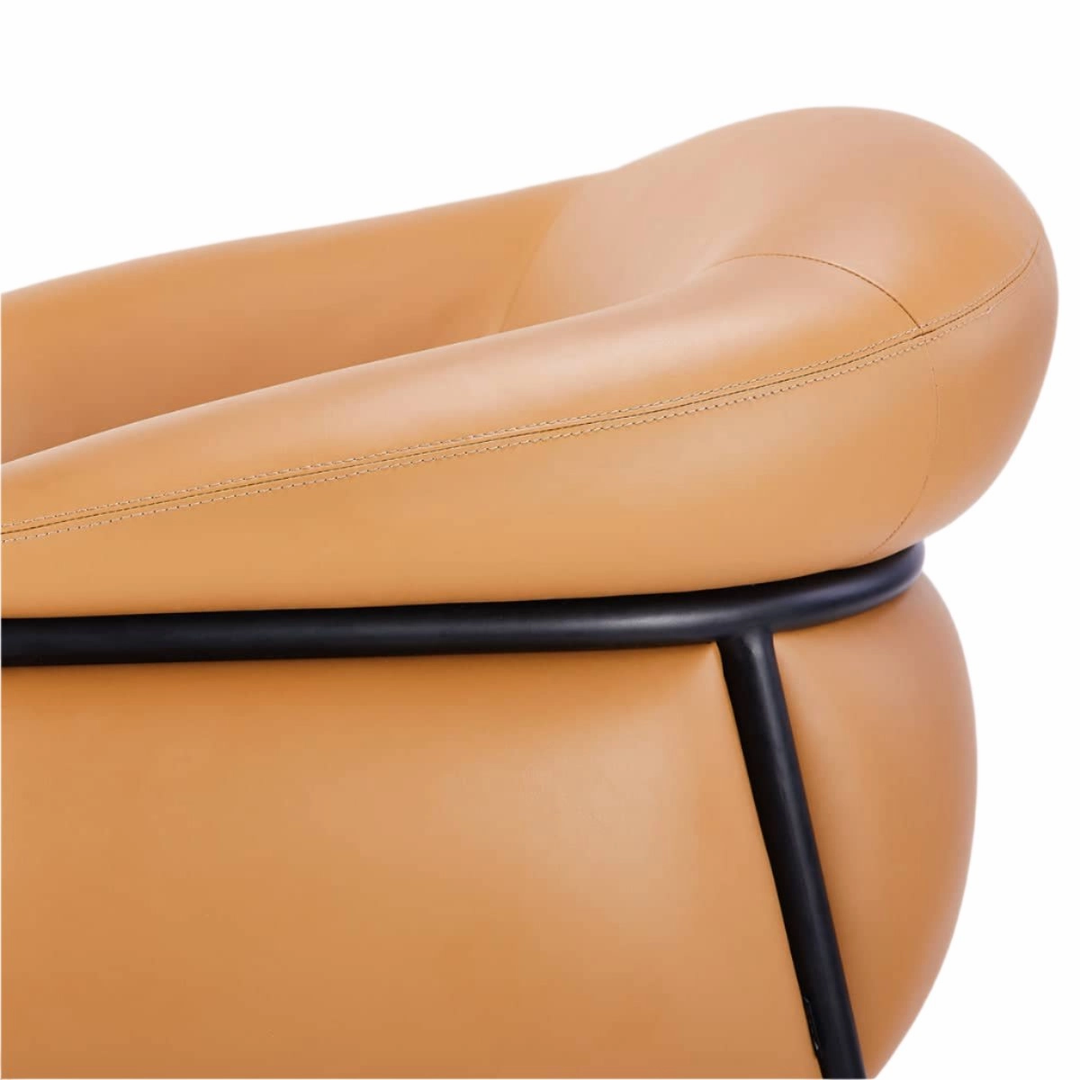 Belly Armchair - Tan PU Leather