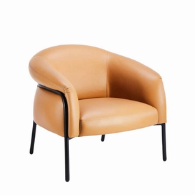Belly Armchair - Tan PU Leather
