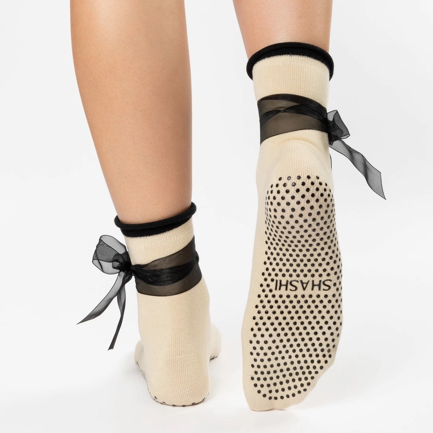 Bow Crew Grip Sock - (Barre / Pilates)