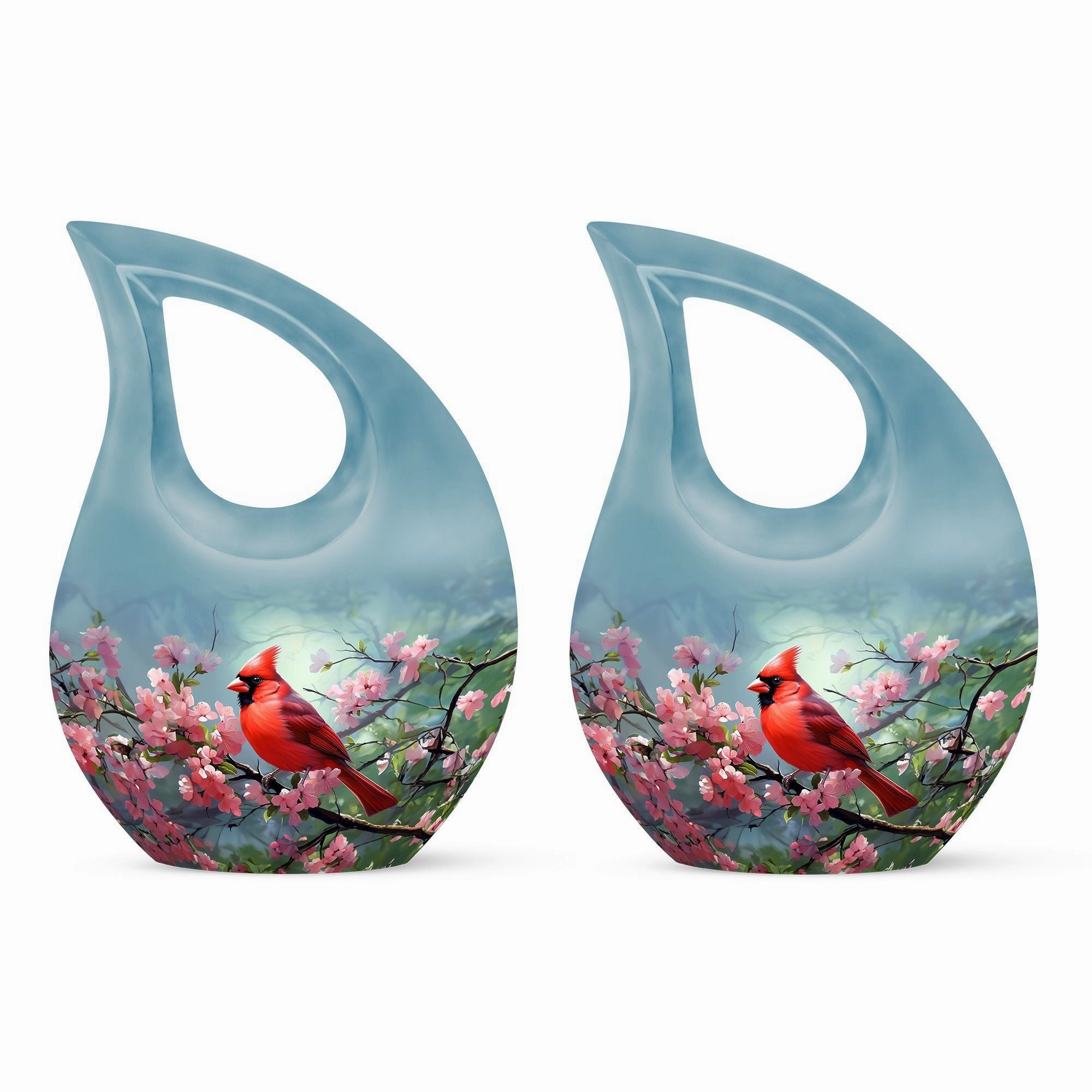 Cardinal Bird Urn, Small Keepsake Cremation Urn For Human Ashes