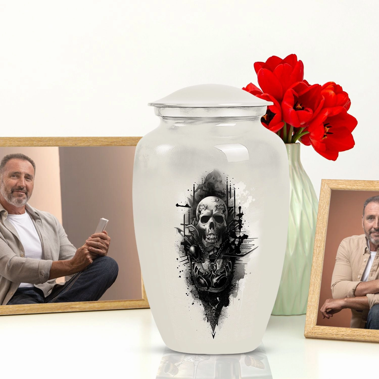Catholic Sacrarium: Commemorative Cremation Urn for Gentleman