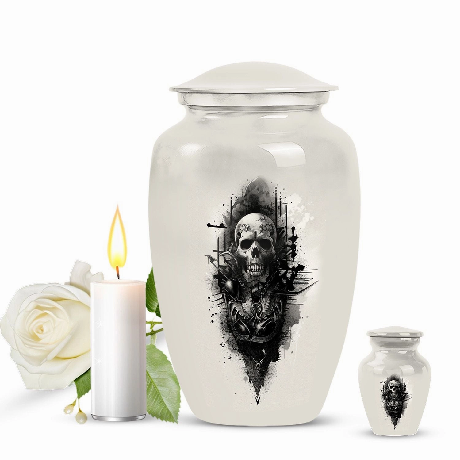 Catholic Sacrarium: Commemorative Cremation Urn for Gentleman
