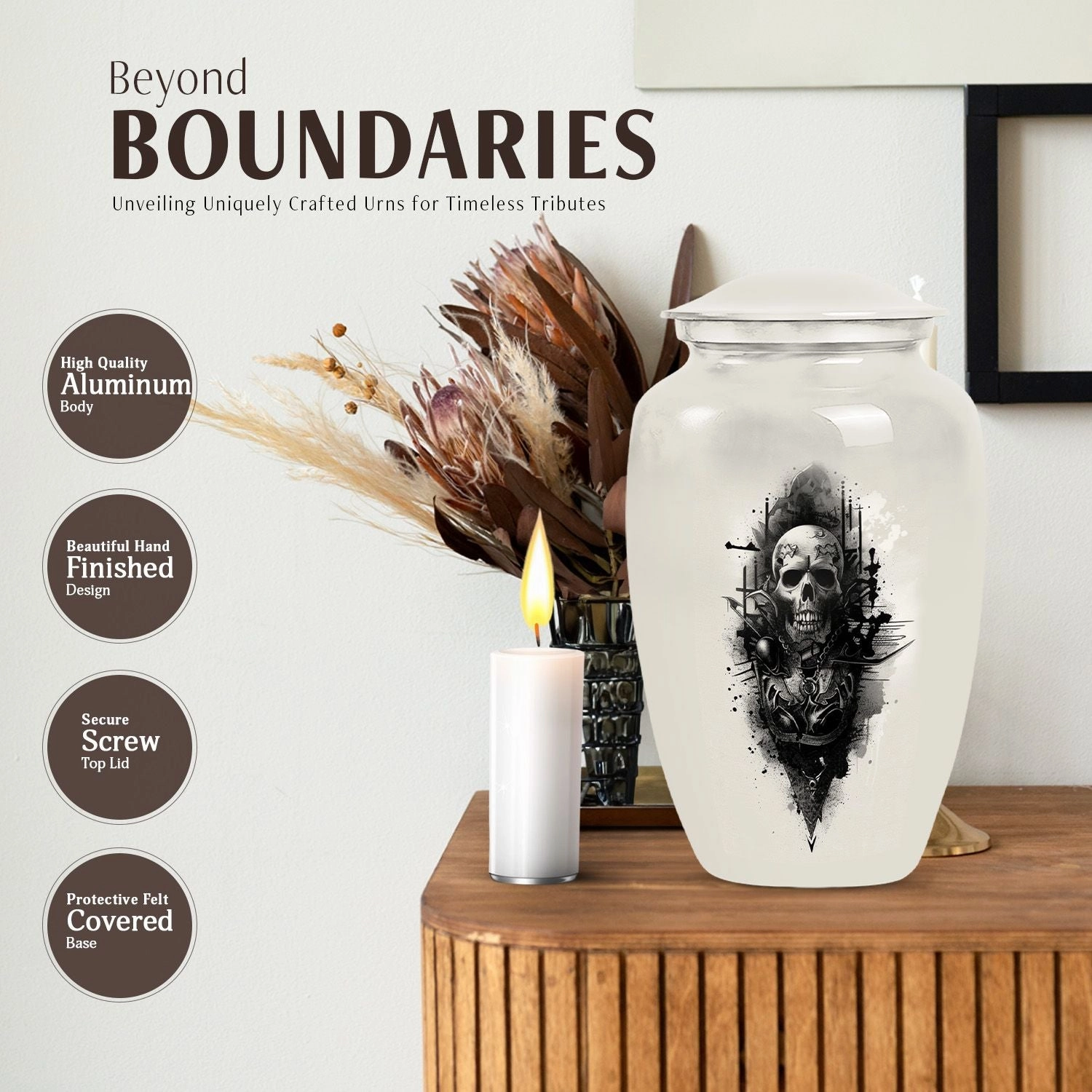 Catholic Sacrarium: Commemorative Cremation Urn for Gentleman