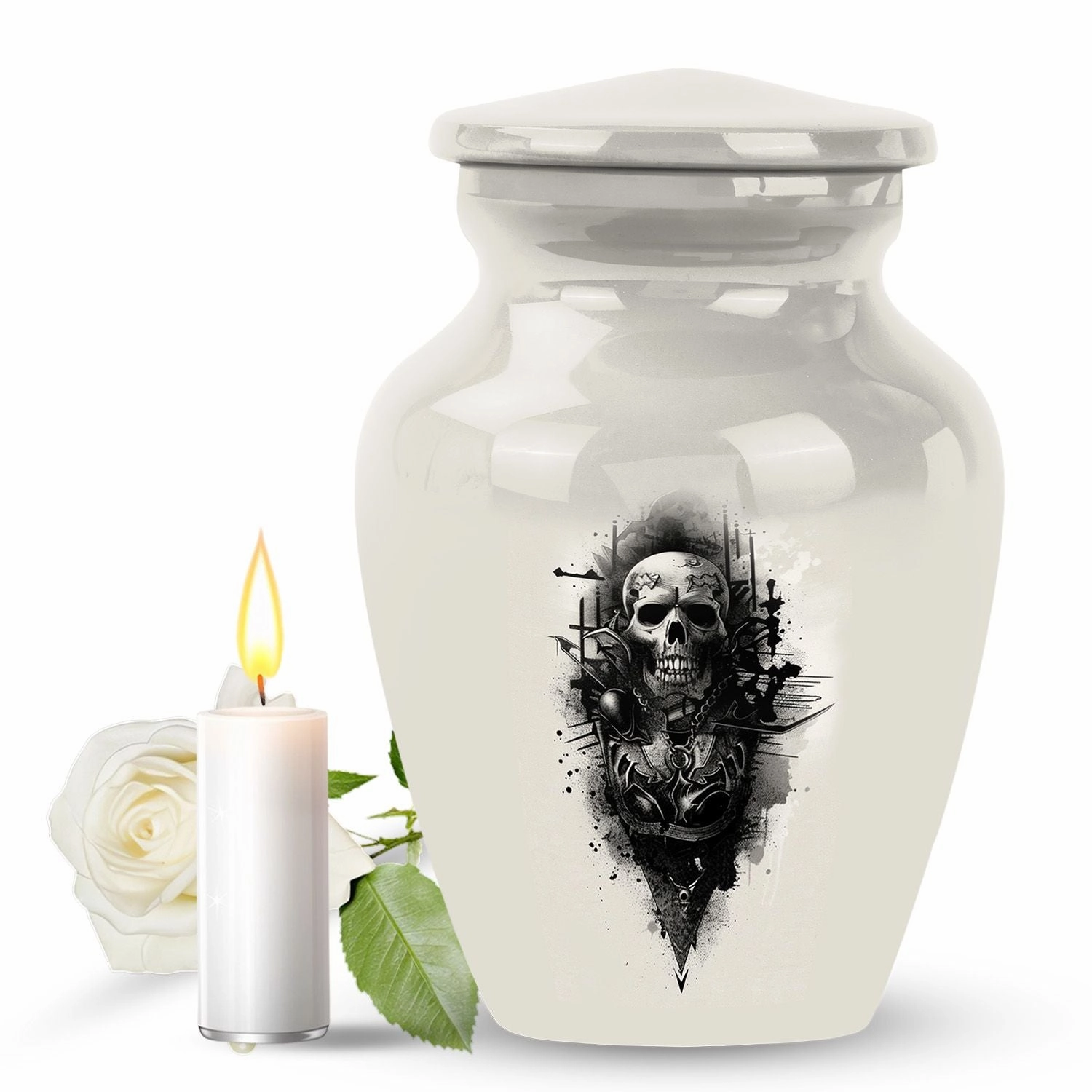 Catholic Sacrarium: Commemorative Cremation Urn for Gentleman