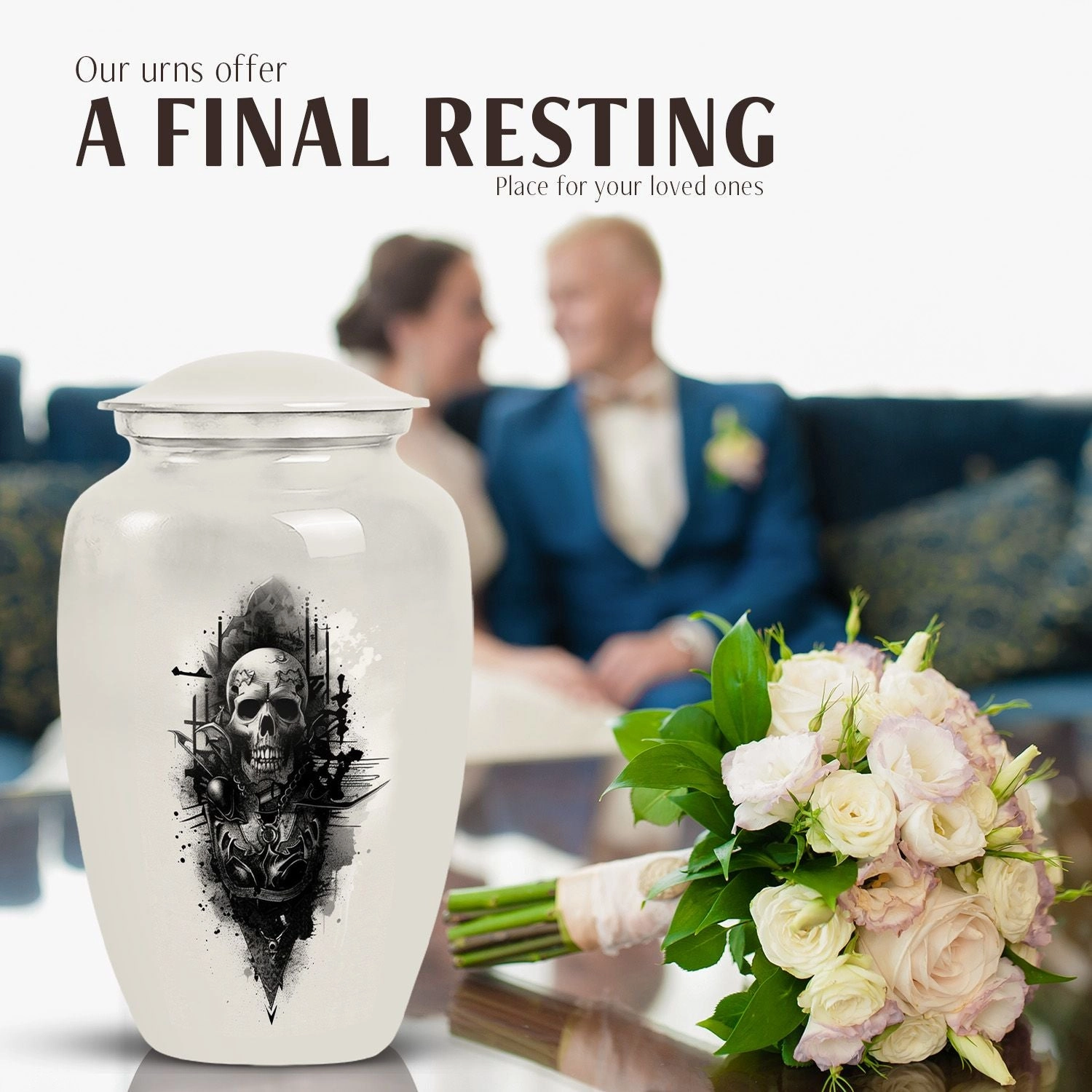 Catholic Sacrarium: Commemorative Cremation Urn for Gentleman