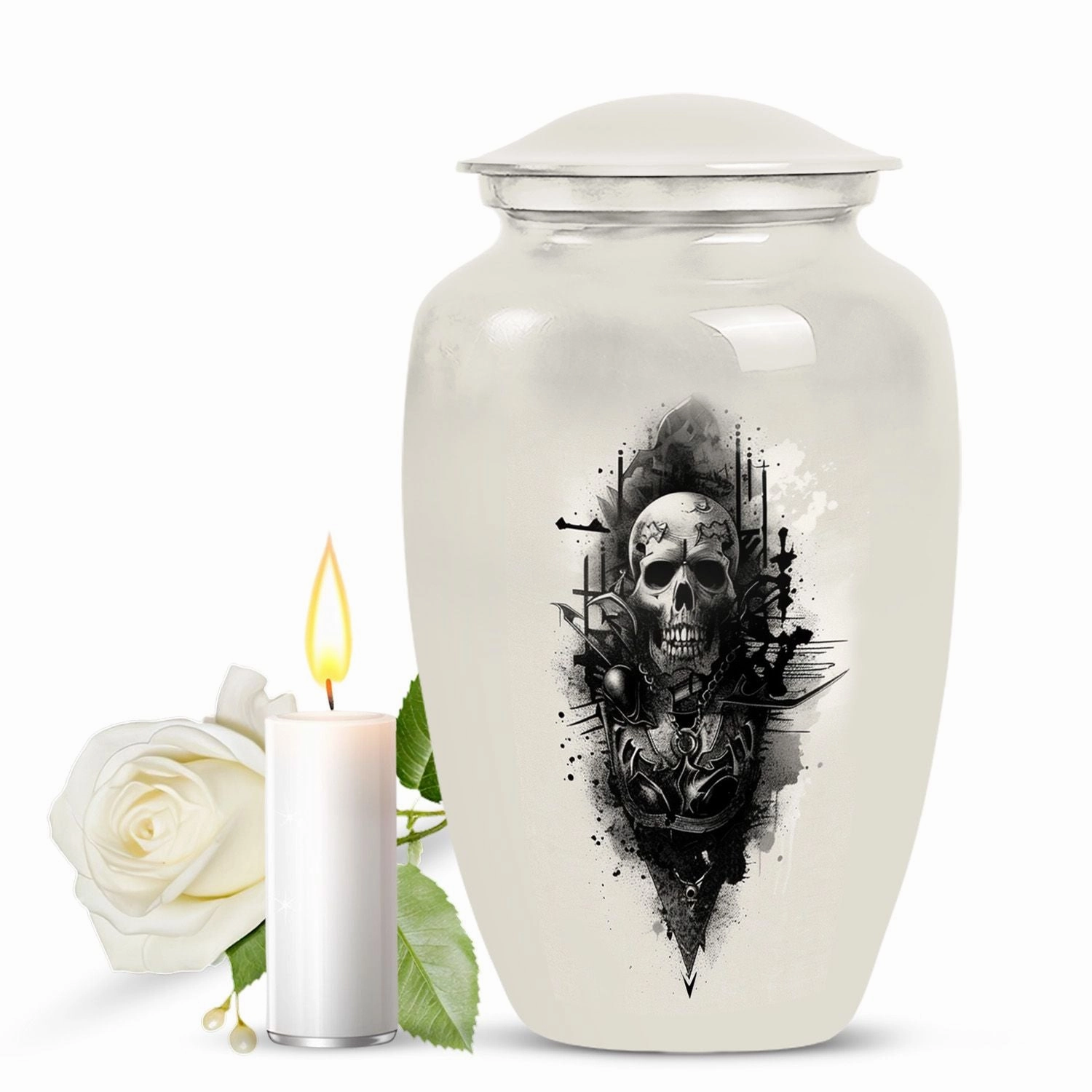 Catholic Sacrarium: Commemorative Cremation Urn for Gentleman