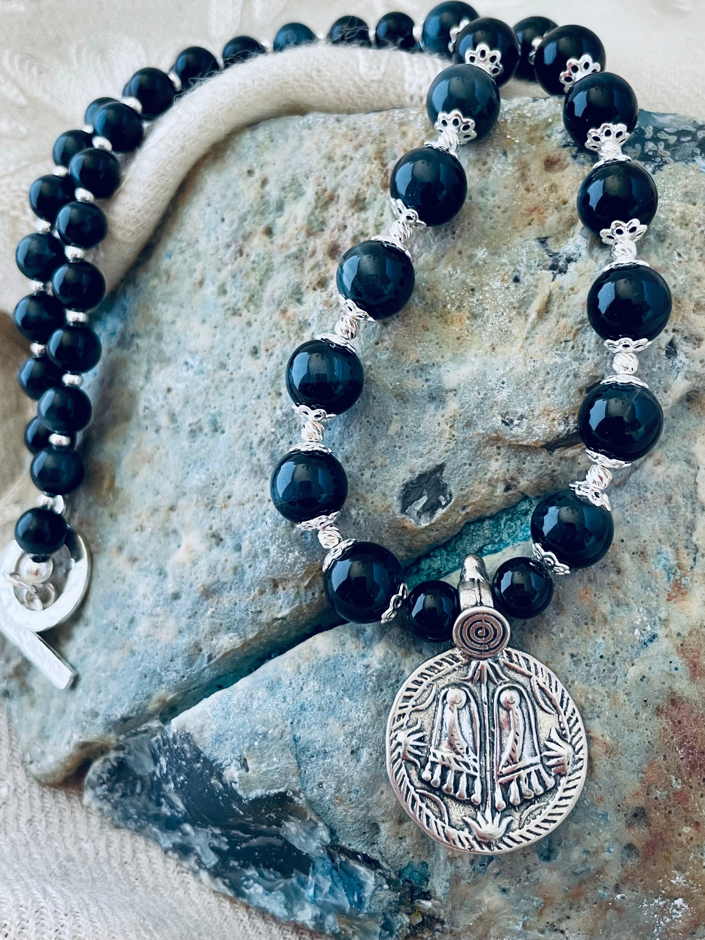 Charanam Blue Tiger's Eye Necklace