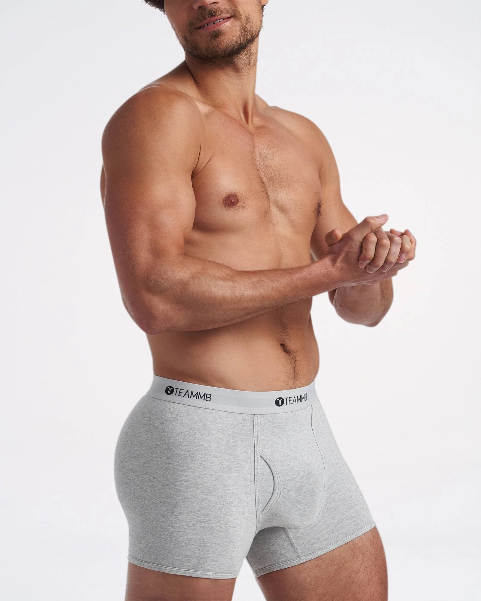 Classic Cotton Trunk - Mid Grey Marle