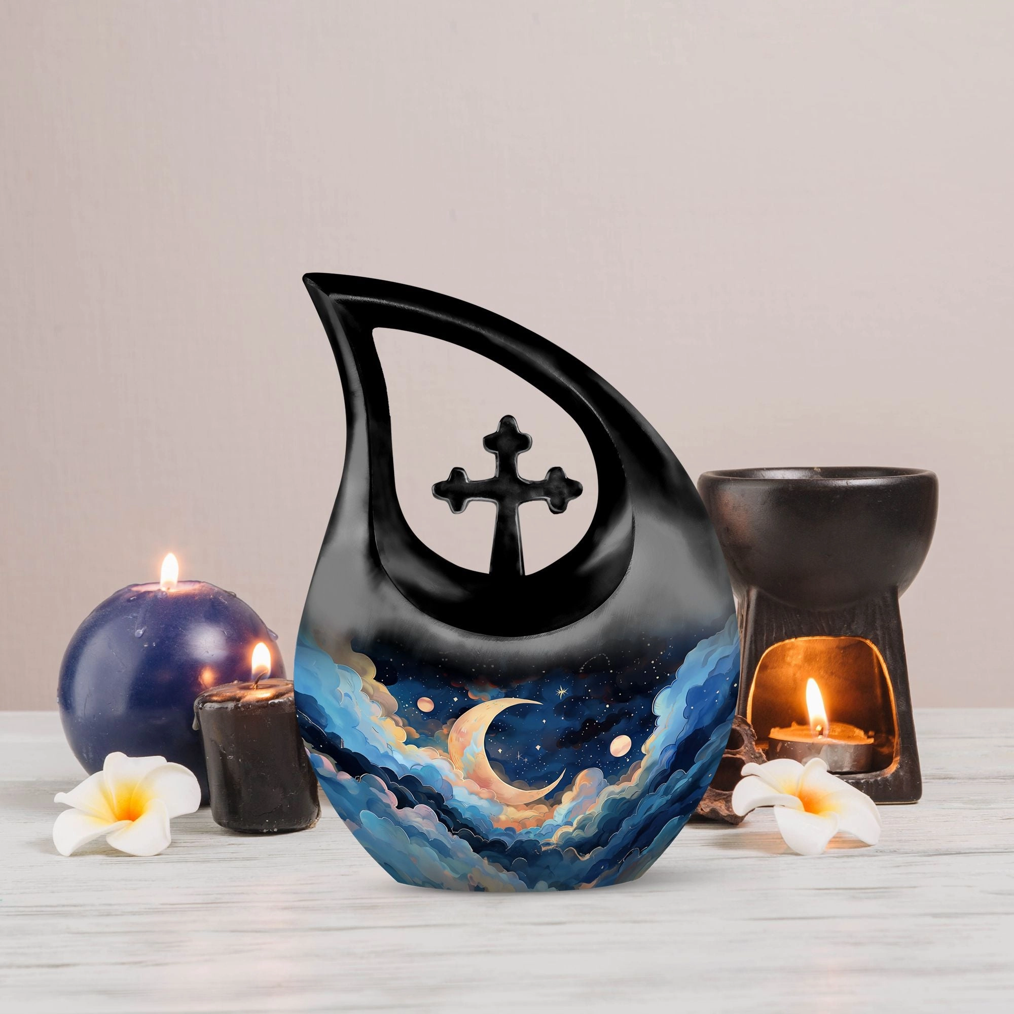 Clouds Urn Serene Memorial Vessel for Eternal Rest