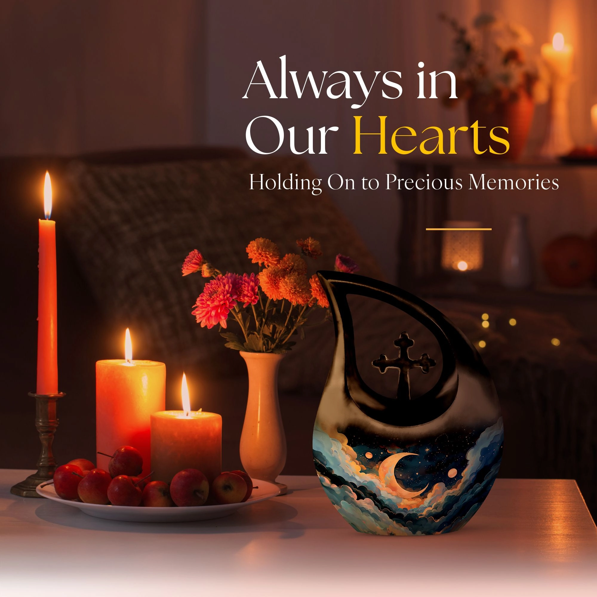 Clouds Urn Serene Memorial Vessel for Eternal Rest
