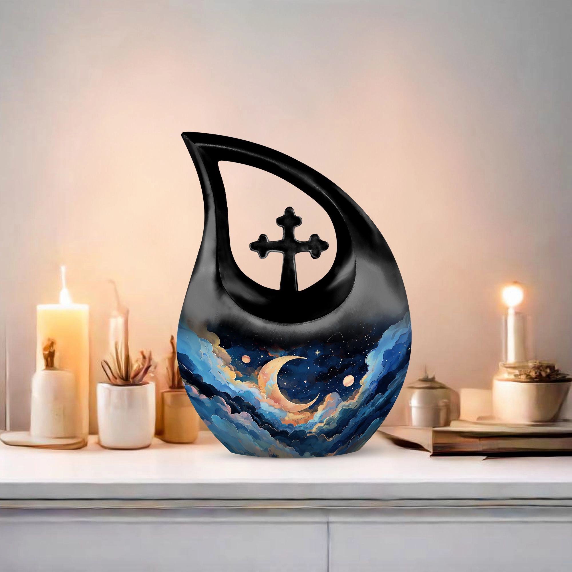Clouds Urn Serene Memorial Vessel for Eternal Rest