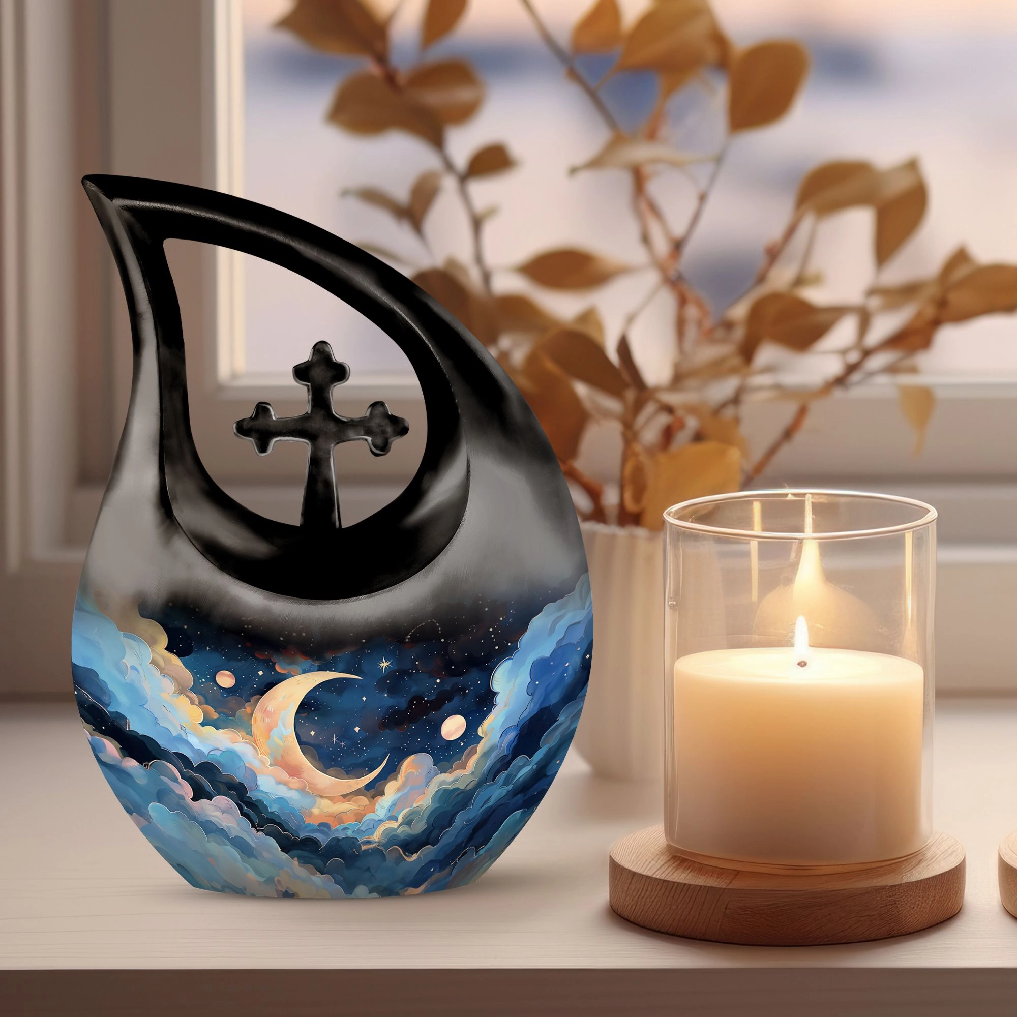 Clouds Urn Serene Memorial Vessel for Eternal Rest