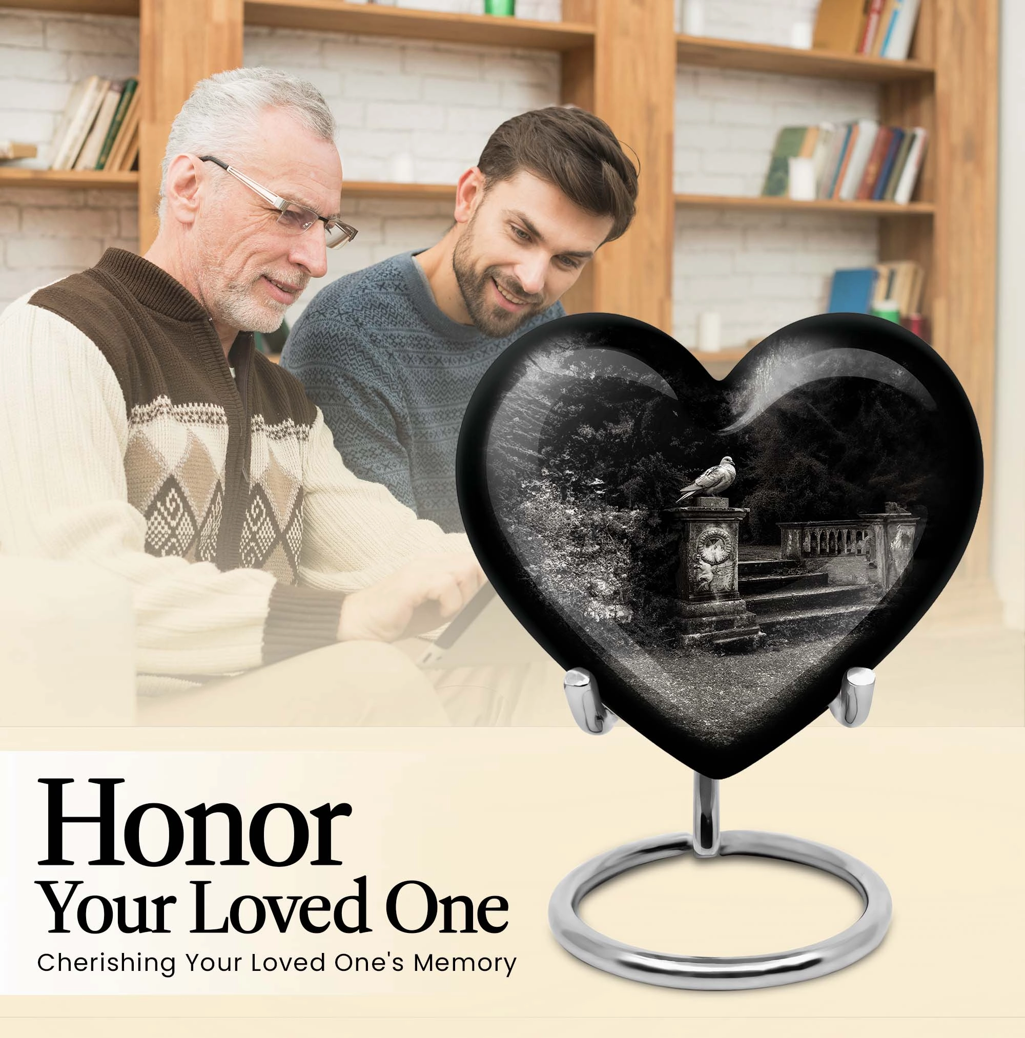 Dove Urn Supreme - A Purple Meadow Tribute for Your Beloved Dad