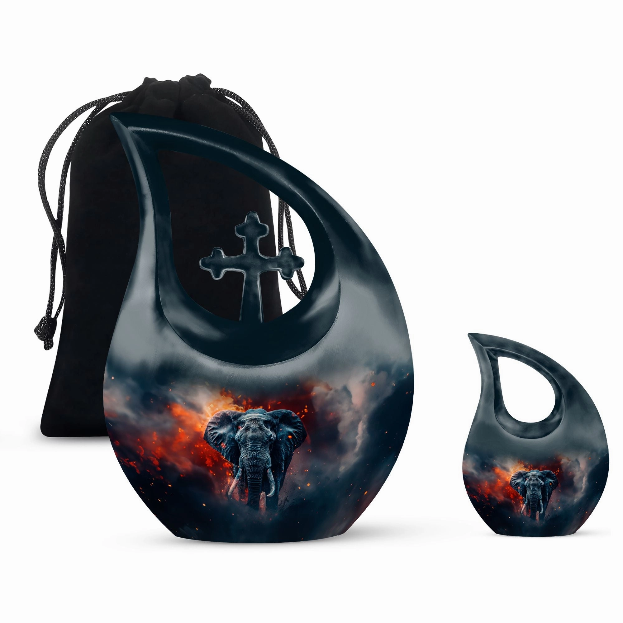 Elephant Urn - Cremation Container For Cremated Human Ashes
