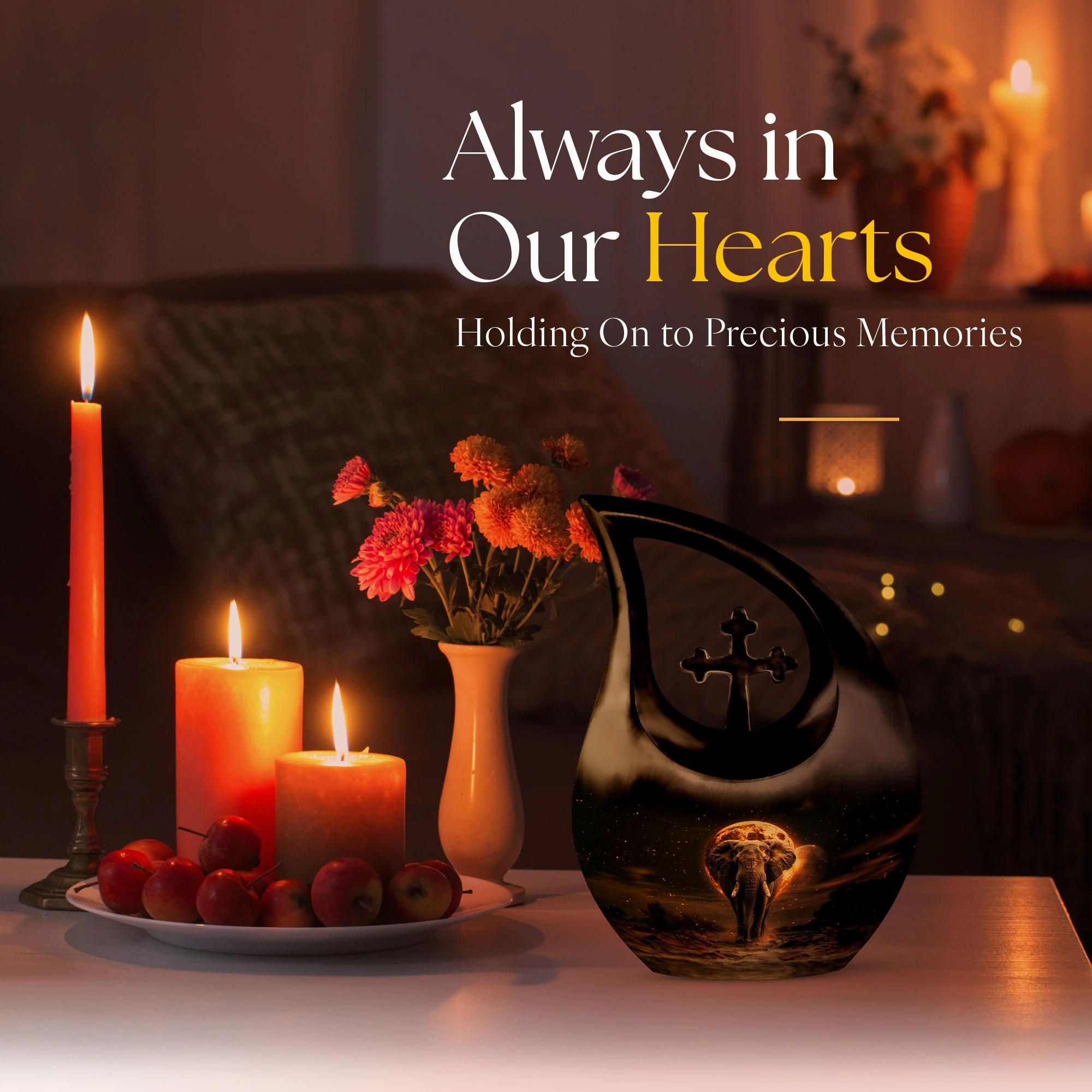 Elephant Urn: Majestic Keepsake for Men's Ashes - Memorial Piece