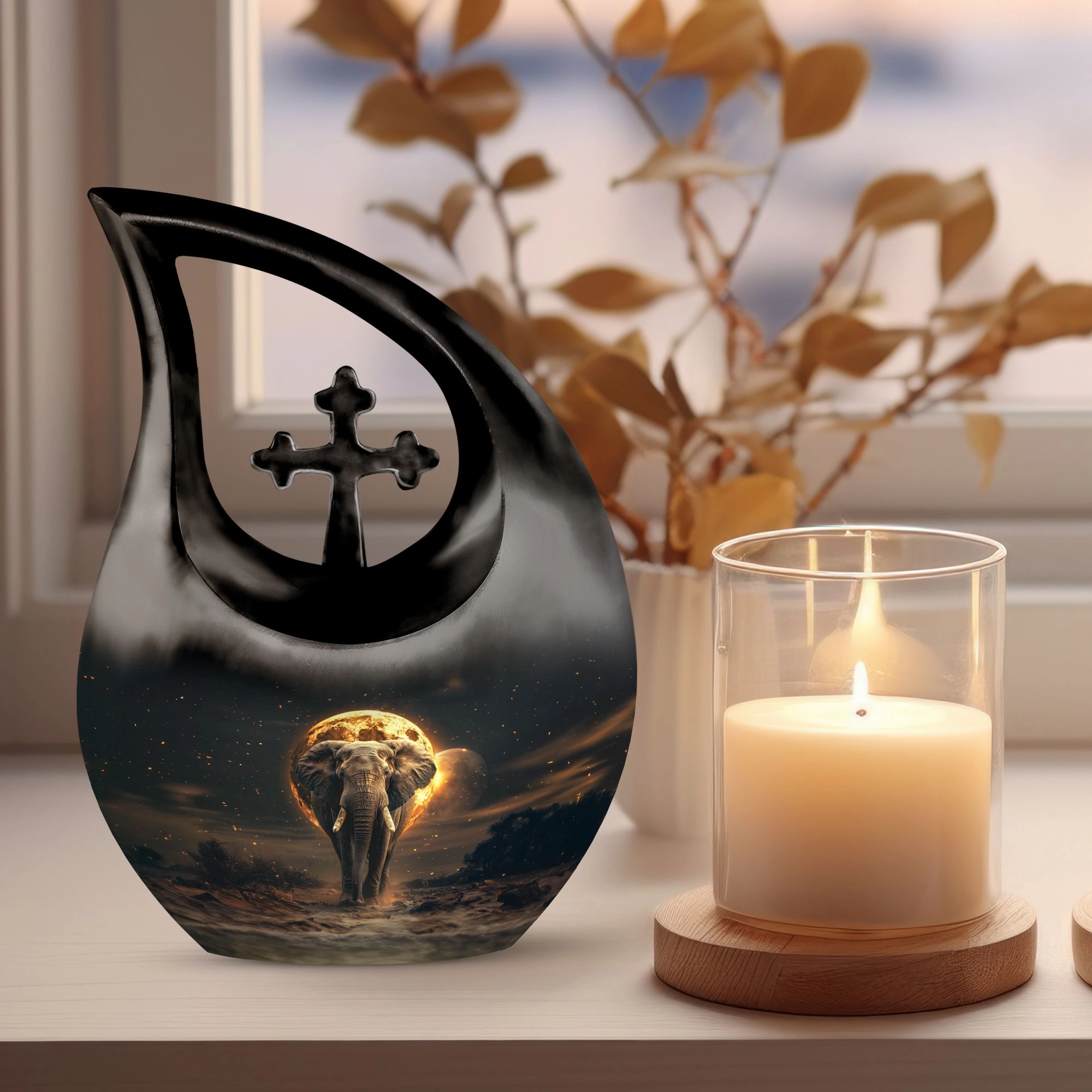 Elephant Urn: Majestic Keepsake for Men's Ashes - Memorial Piece
