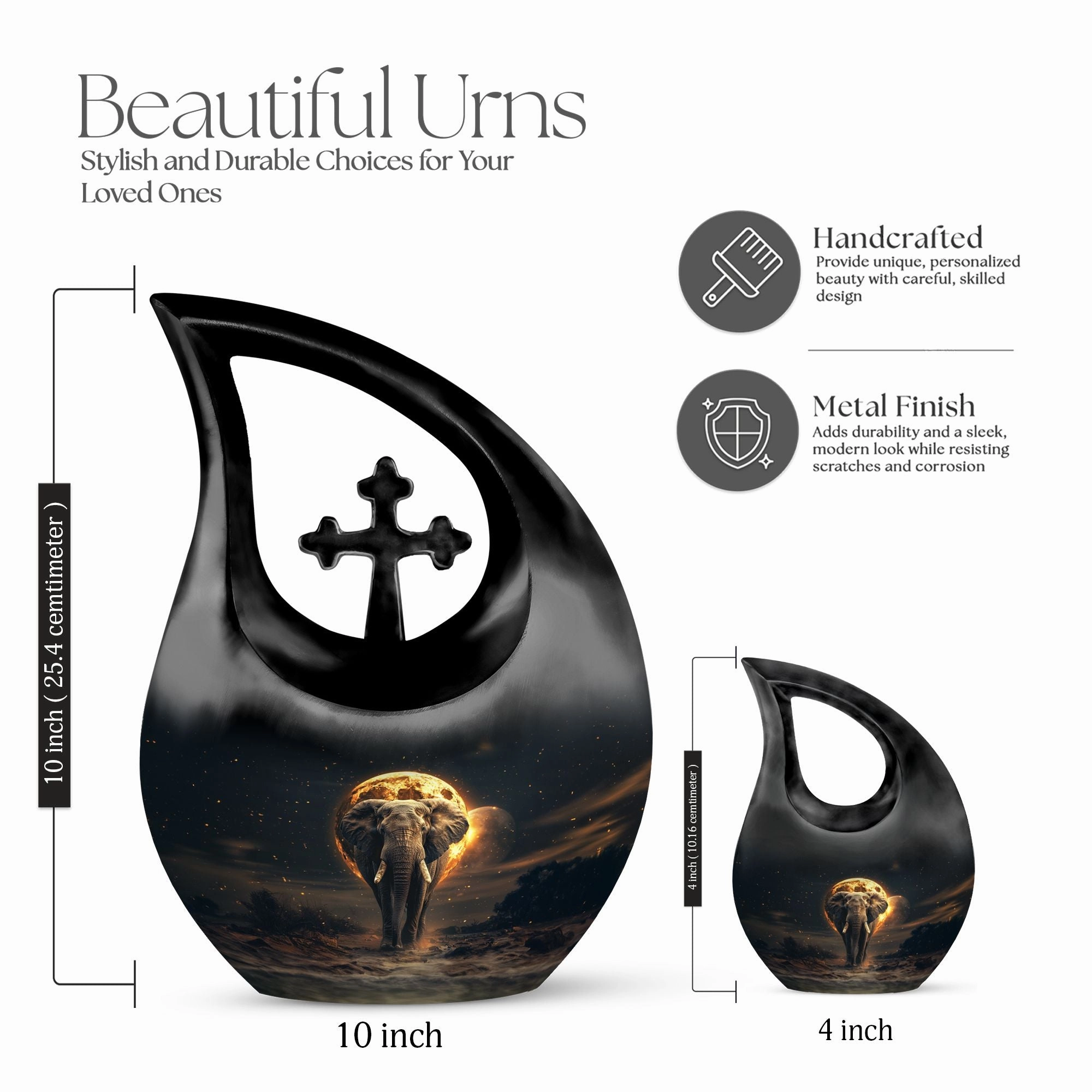 Elephant Urn: Majestic Keepsake for Men's Ashes - Memorial Piece