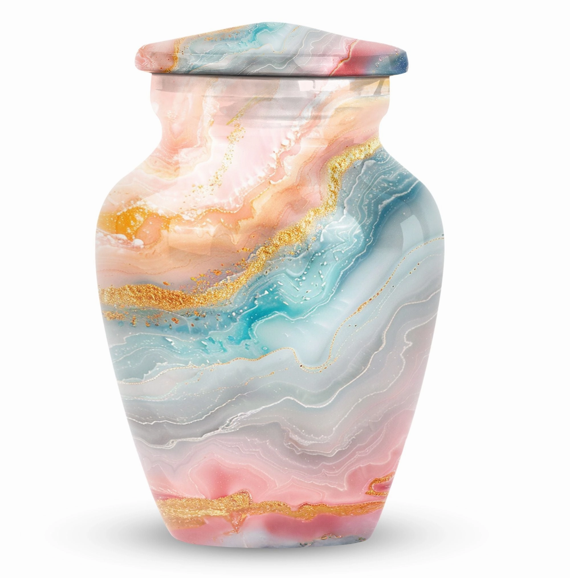 Eternal Rest Abstract Urn - Human Memorial Urn 200 Cubic Inches
