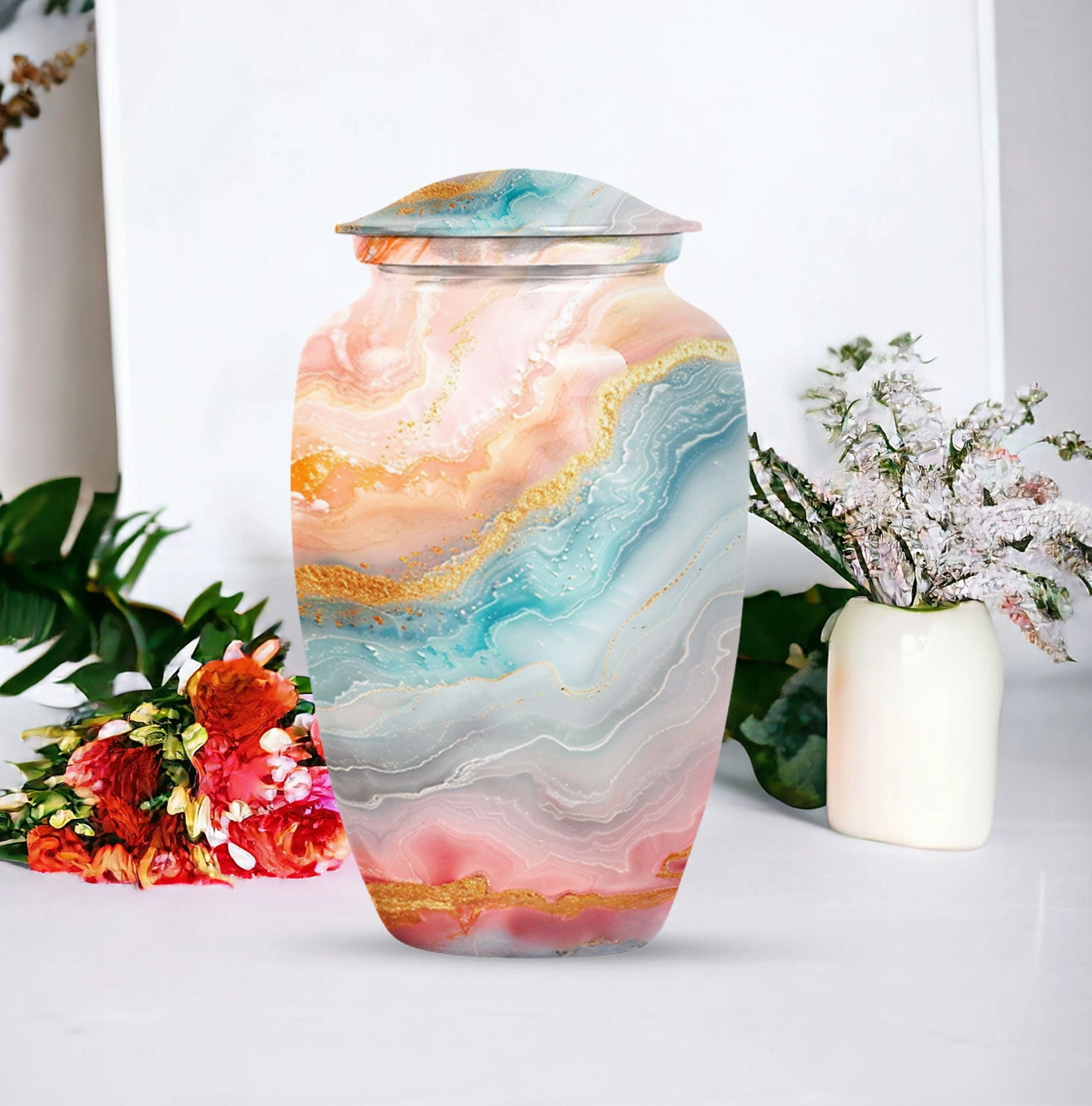 Eternal Rest Abstract Urn - Human Memorial Urn 200 Cubic Inches