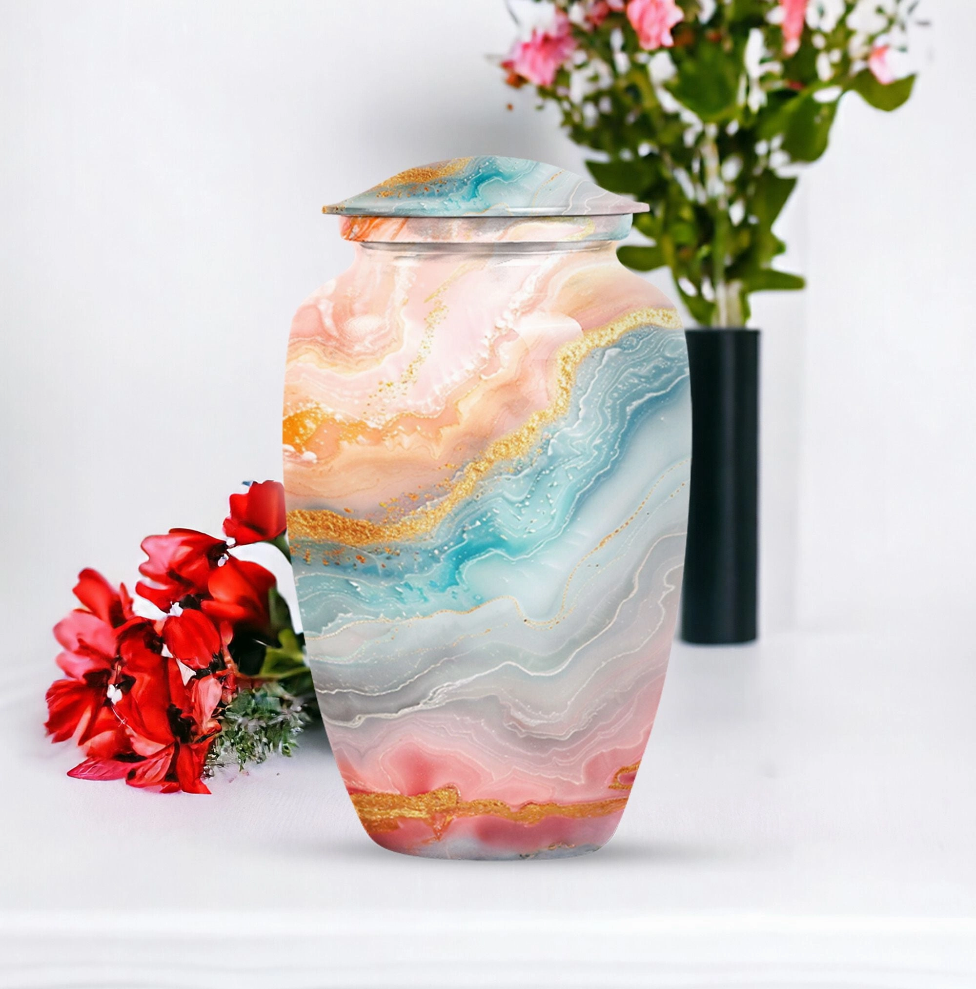 Eternal Rest Abstract Urn - Human Memorial Urn 200 Cubic Inches