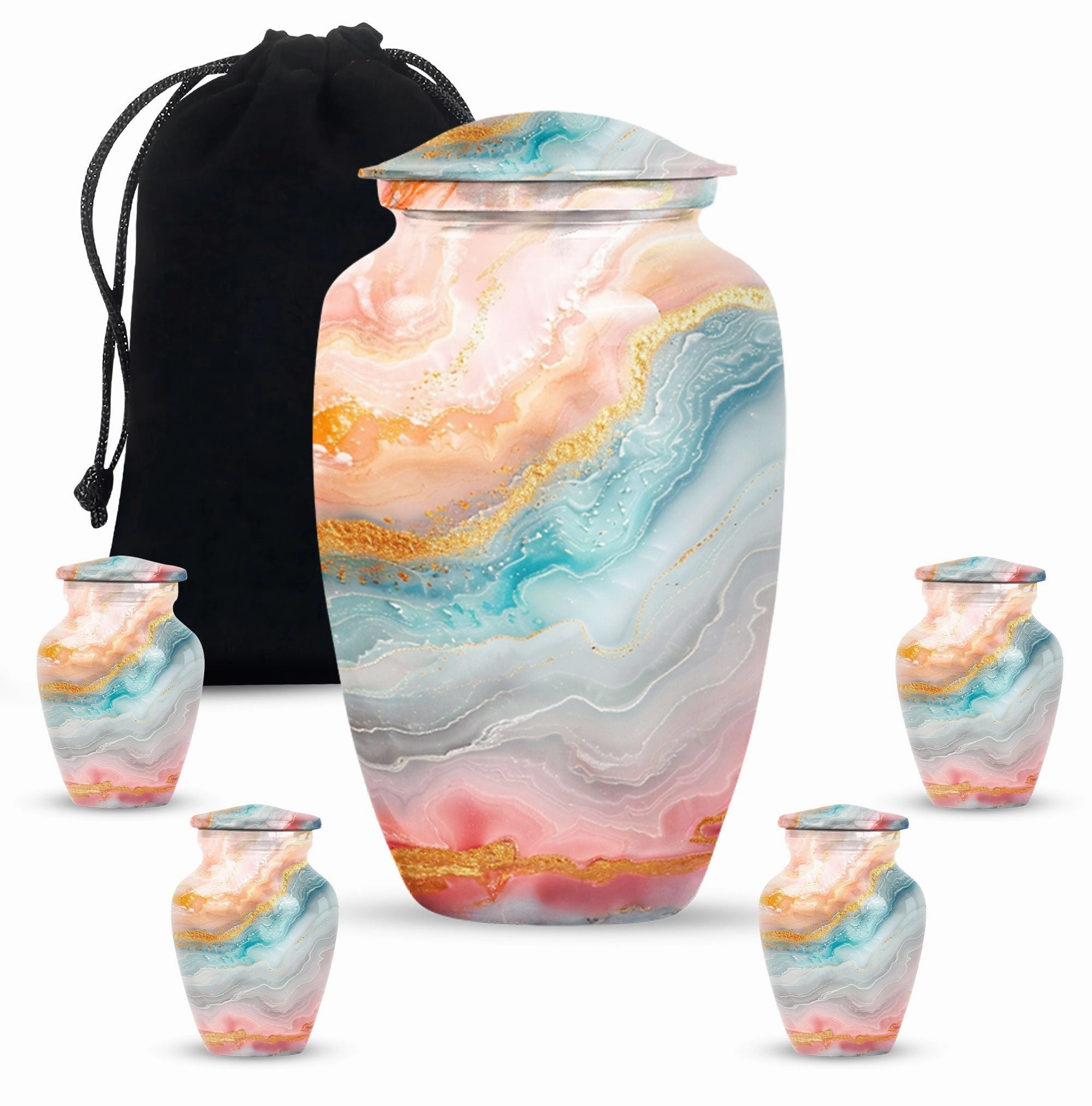 Eternal Rest Abstract Urn - Human Memorial Urn 200 Cubic Inches