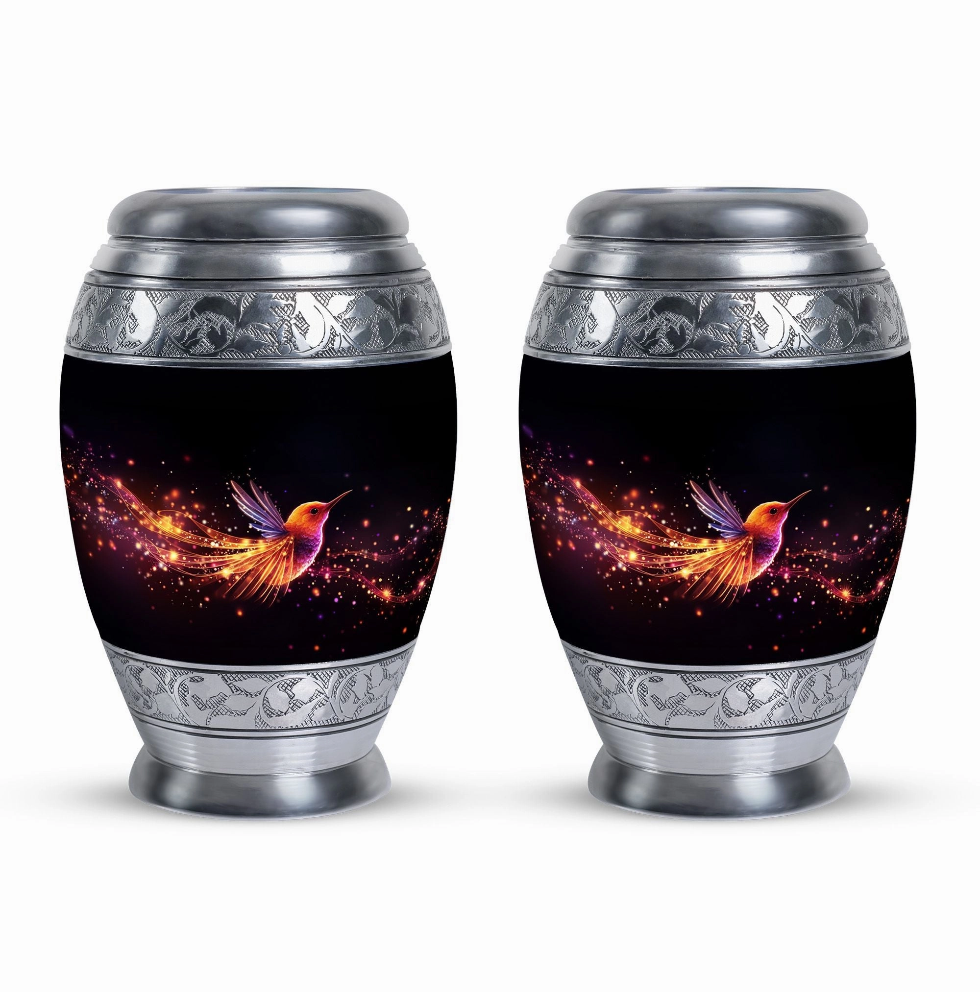 Evermore Beacon - Cremation Urn, A Colorful Sparrow Memorial