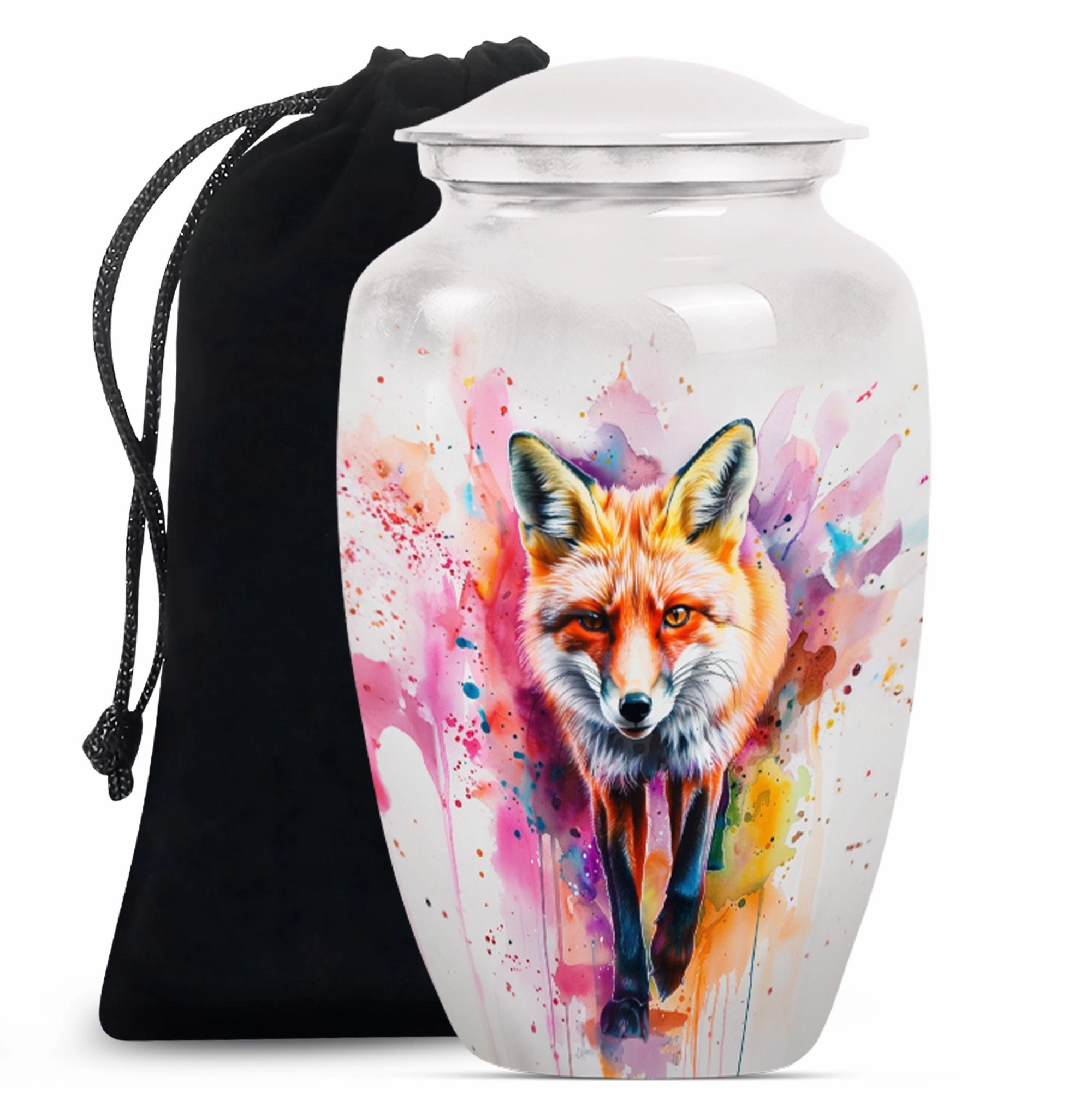 Fox Tribute - Supreme Lady Funerary Aluminium Cremation Urn