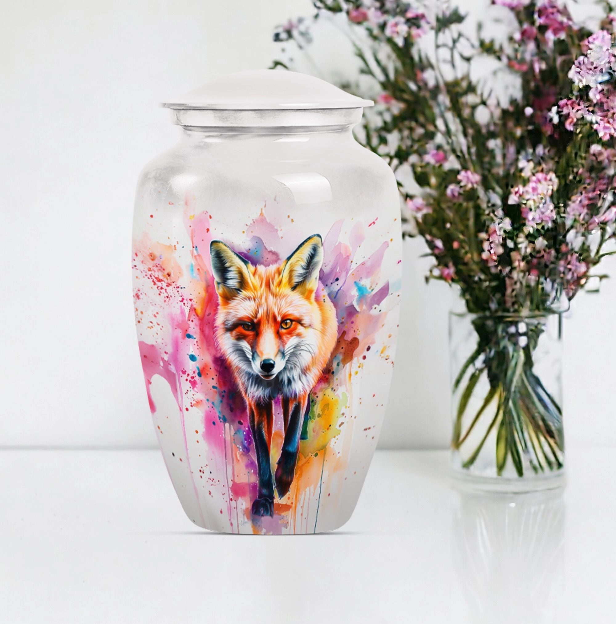 Fox Tribute - Supreme Lady Funerary Aluminium Cremation Urn